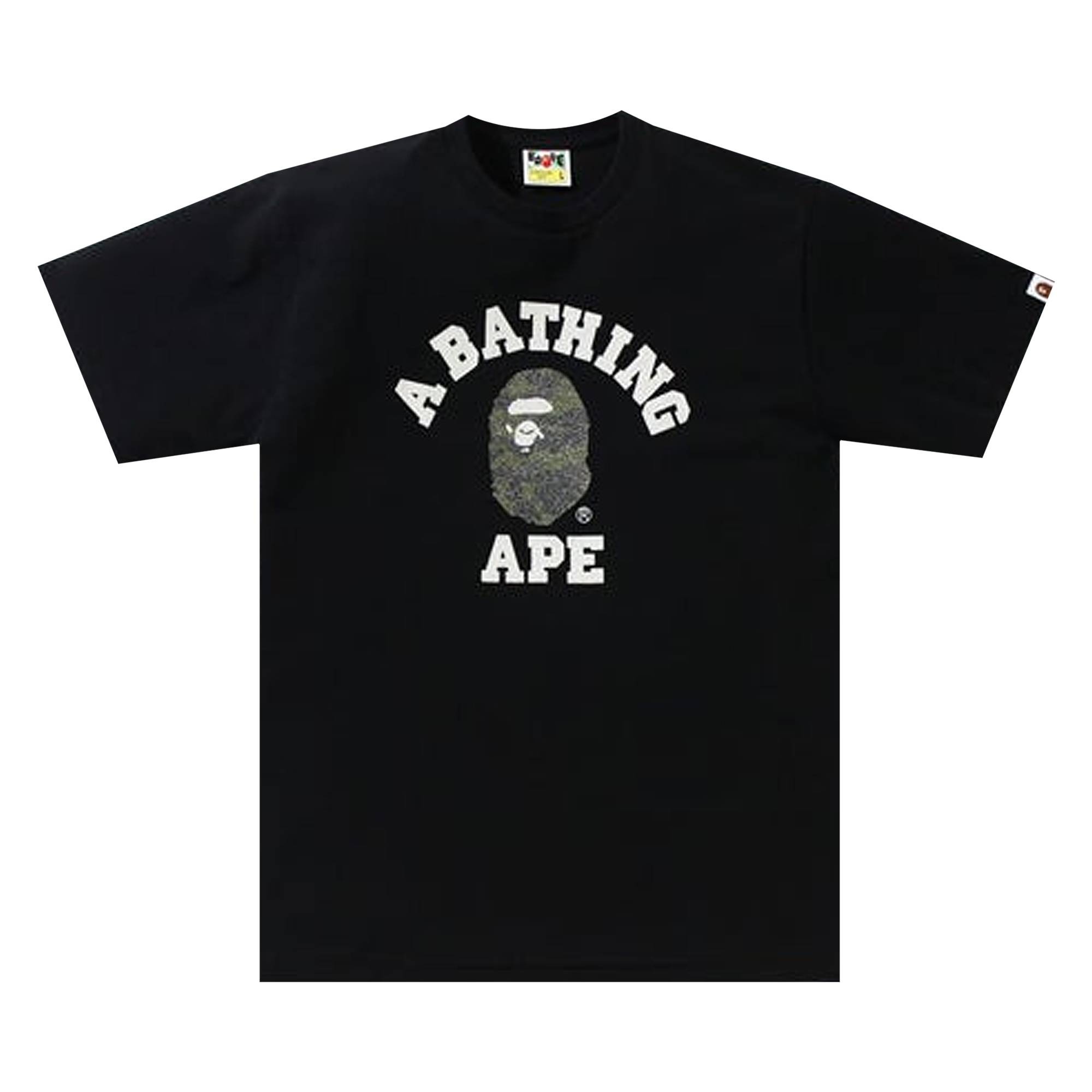 BAPE Glass Beads 1st Camo College Tee 'Black/Green' - 1