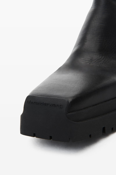 Alexander Wang terrain crackle patent leather moto boot outlook