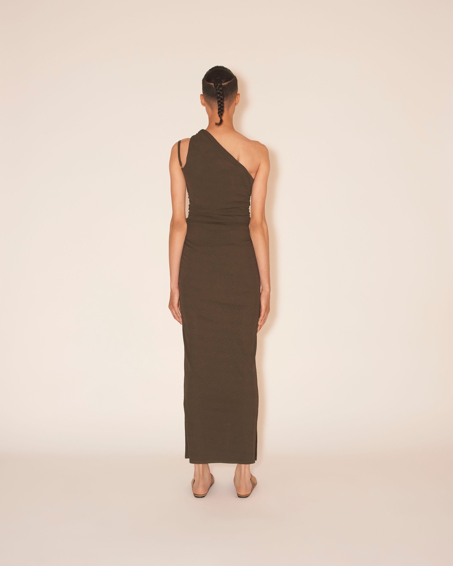 LENNA - One shoulder dress - Pine green - 5