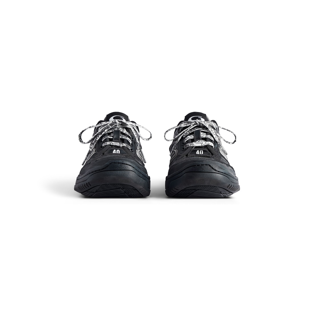 Men's Hamptons Worn-out Sneaker in Black - 3