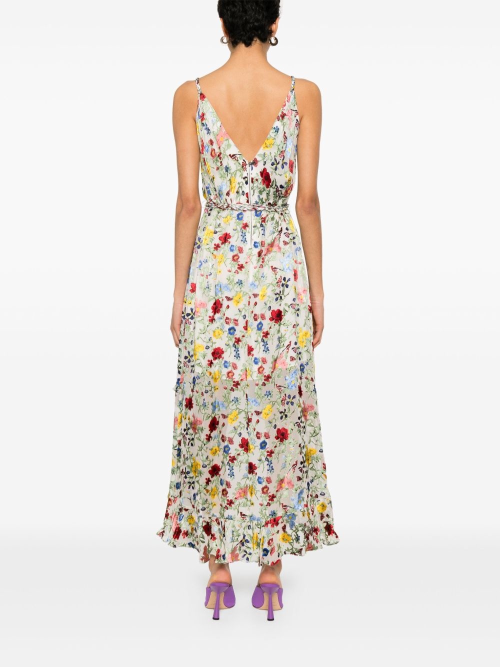 floral-print midi dress - 4