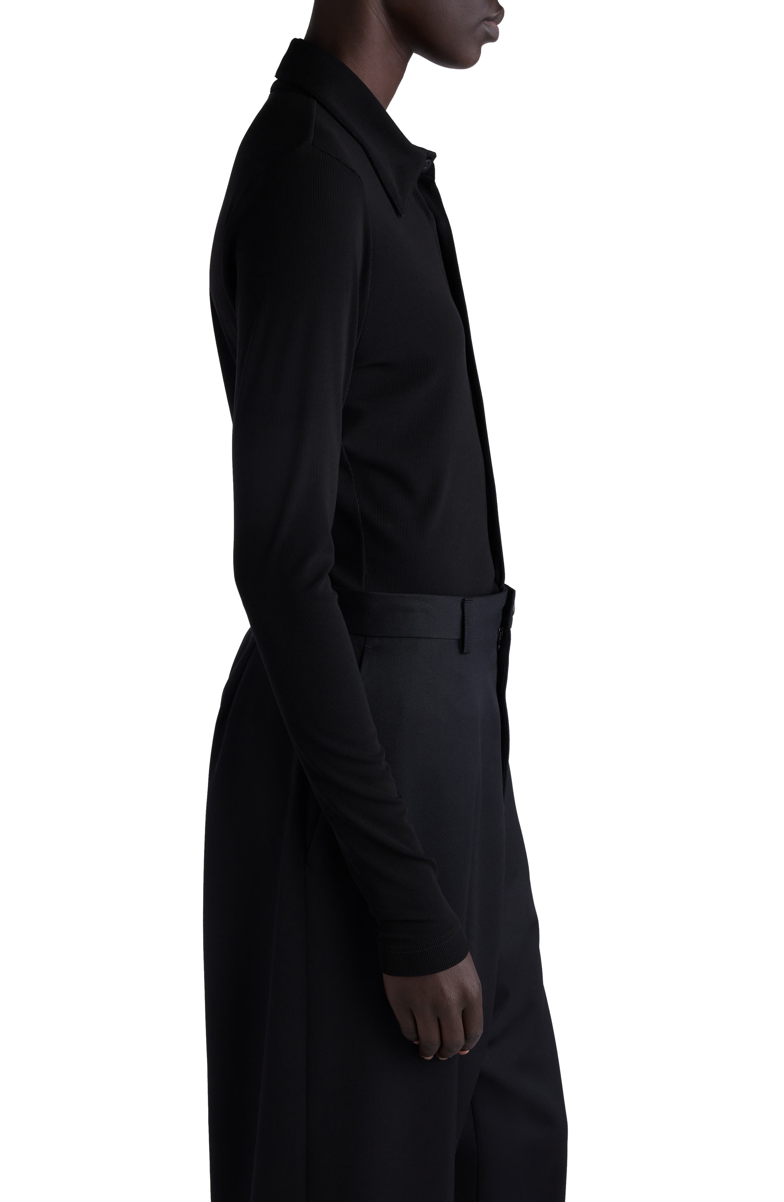 Rib Button-Up Shirt - 4