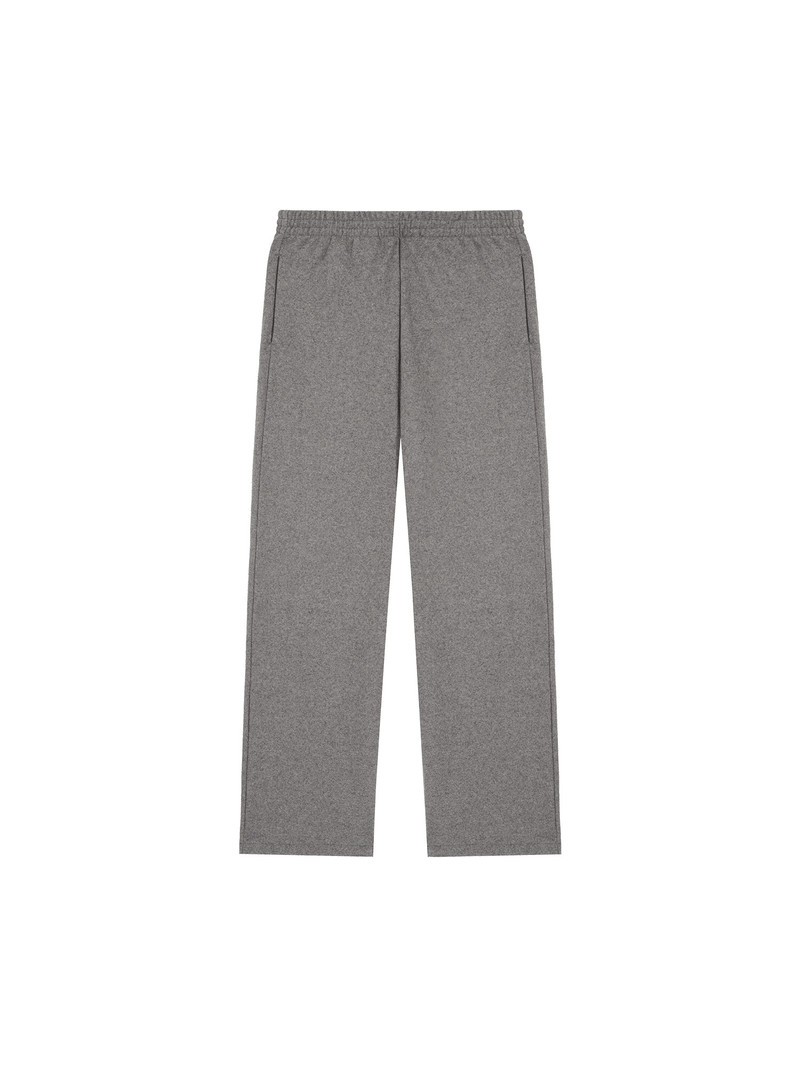 Mens Recycled Wool Jersey Wide-Leg Track Pants - Volcanic Grey 1