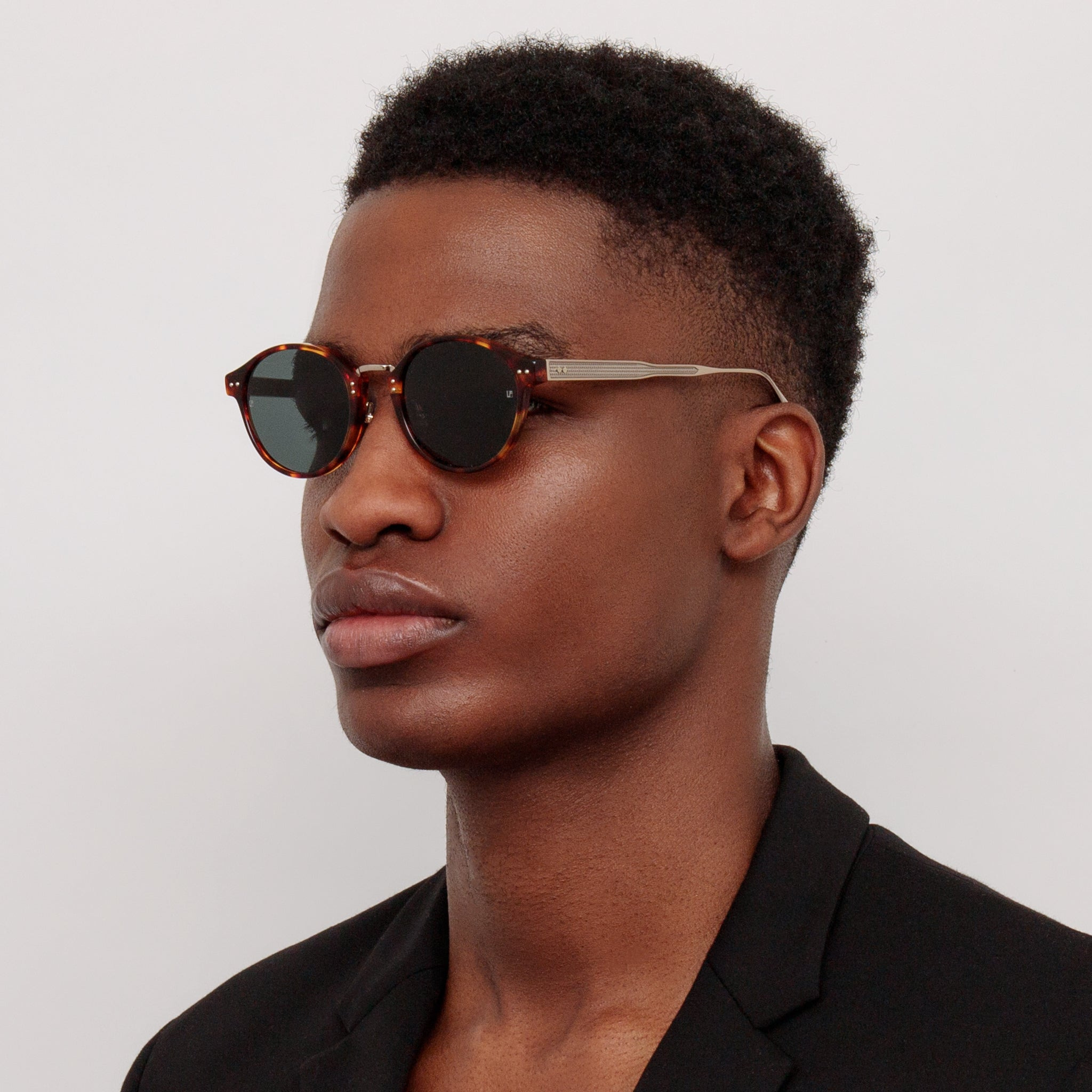 Men's Marco Oval Sunglasses in Dark Tortoiseshell - 4