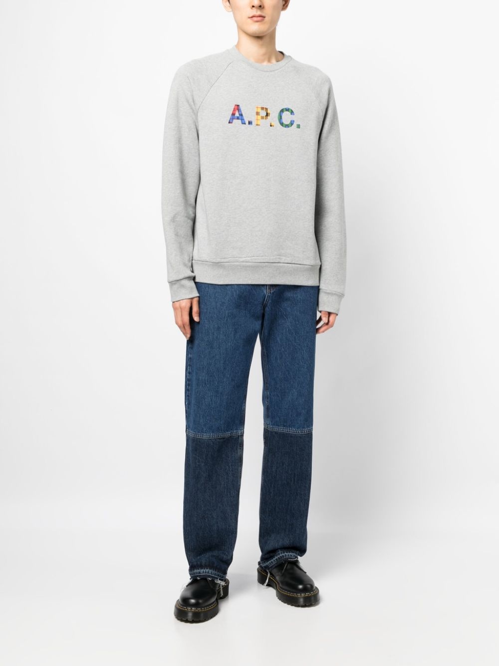Shaun tartan-logo sweatshirt - 2