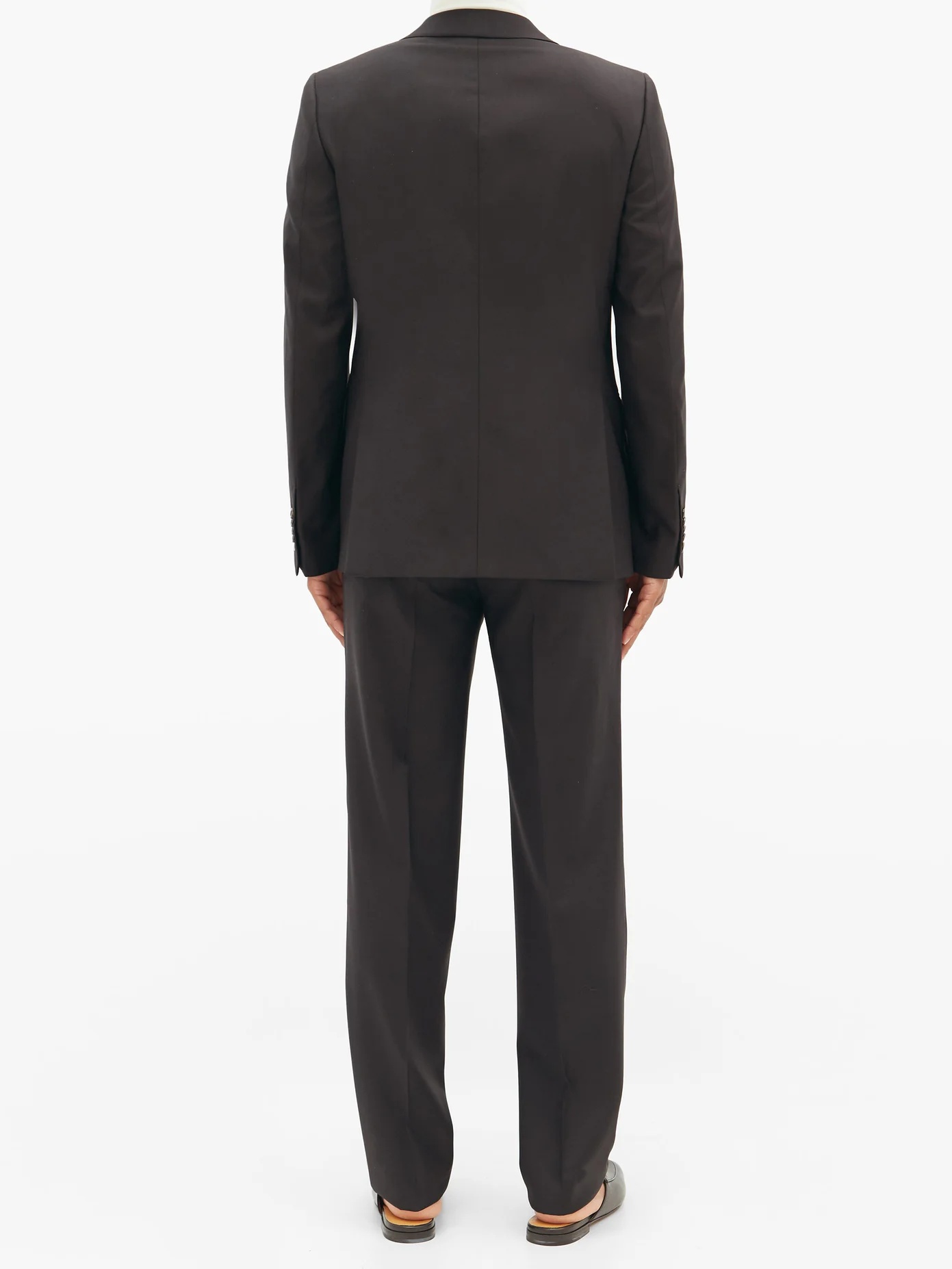 London single-breasted wool-blend two-piece suit - 5