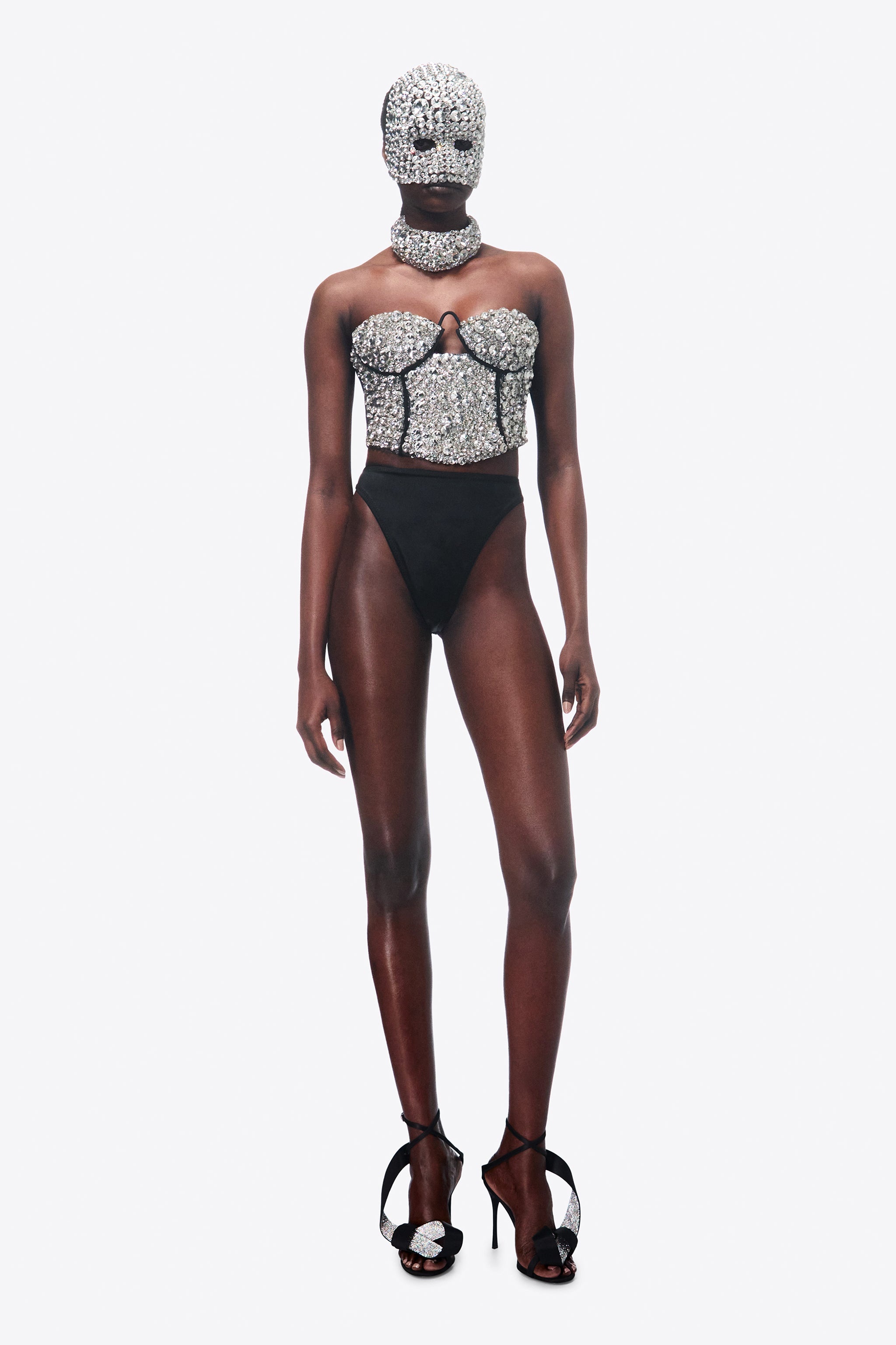 CRYSTAL EMBROIDERED BUSTIER - 3