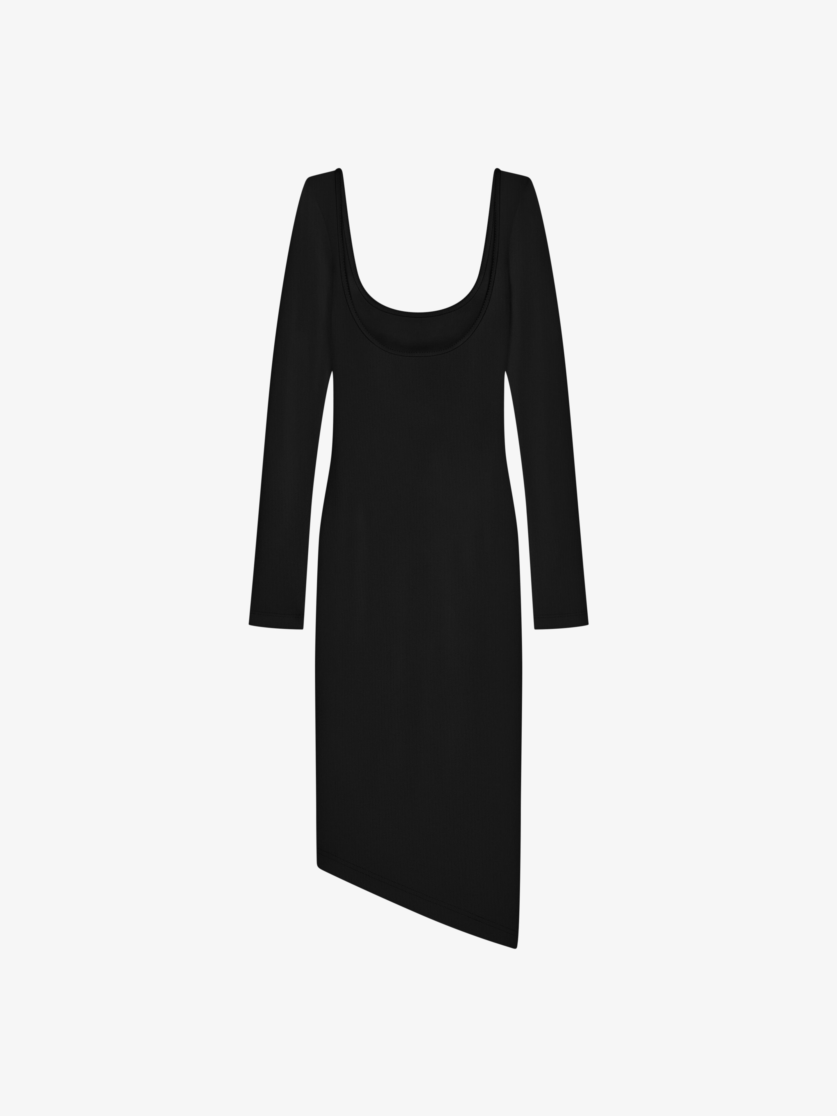 ASYMMETRIC DRESS IN KNIT WITH 4G LIQUID DETAIL - 5