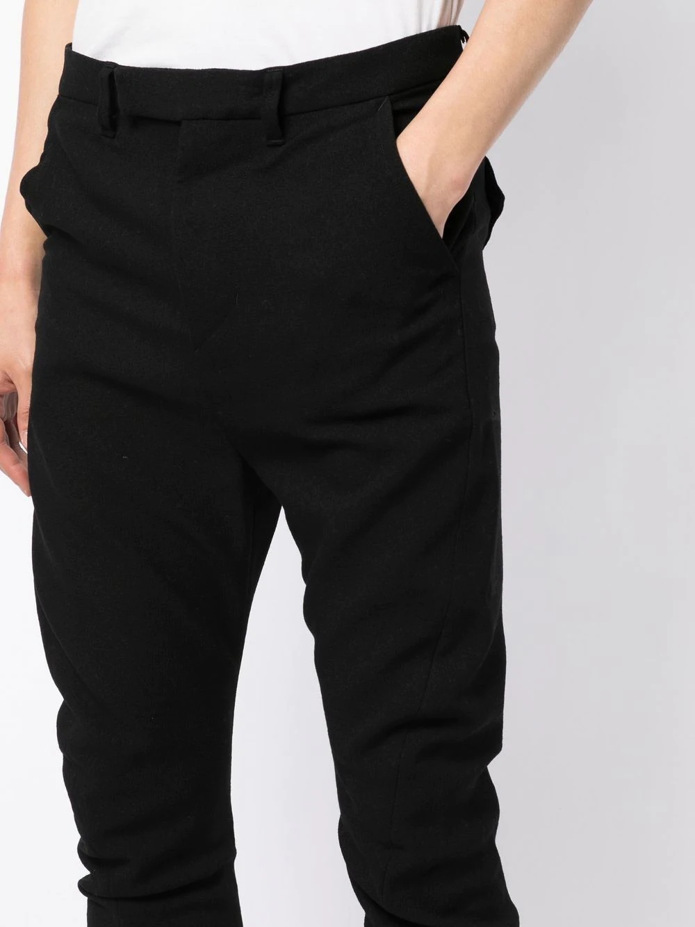 straight-leg wool blend trousers - 5