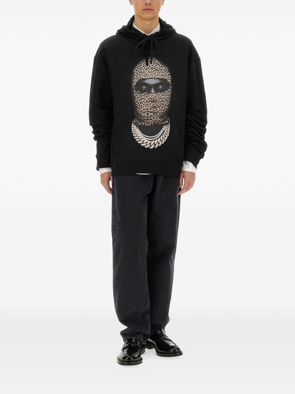 leopard-print graphic hoodie - 2