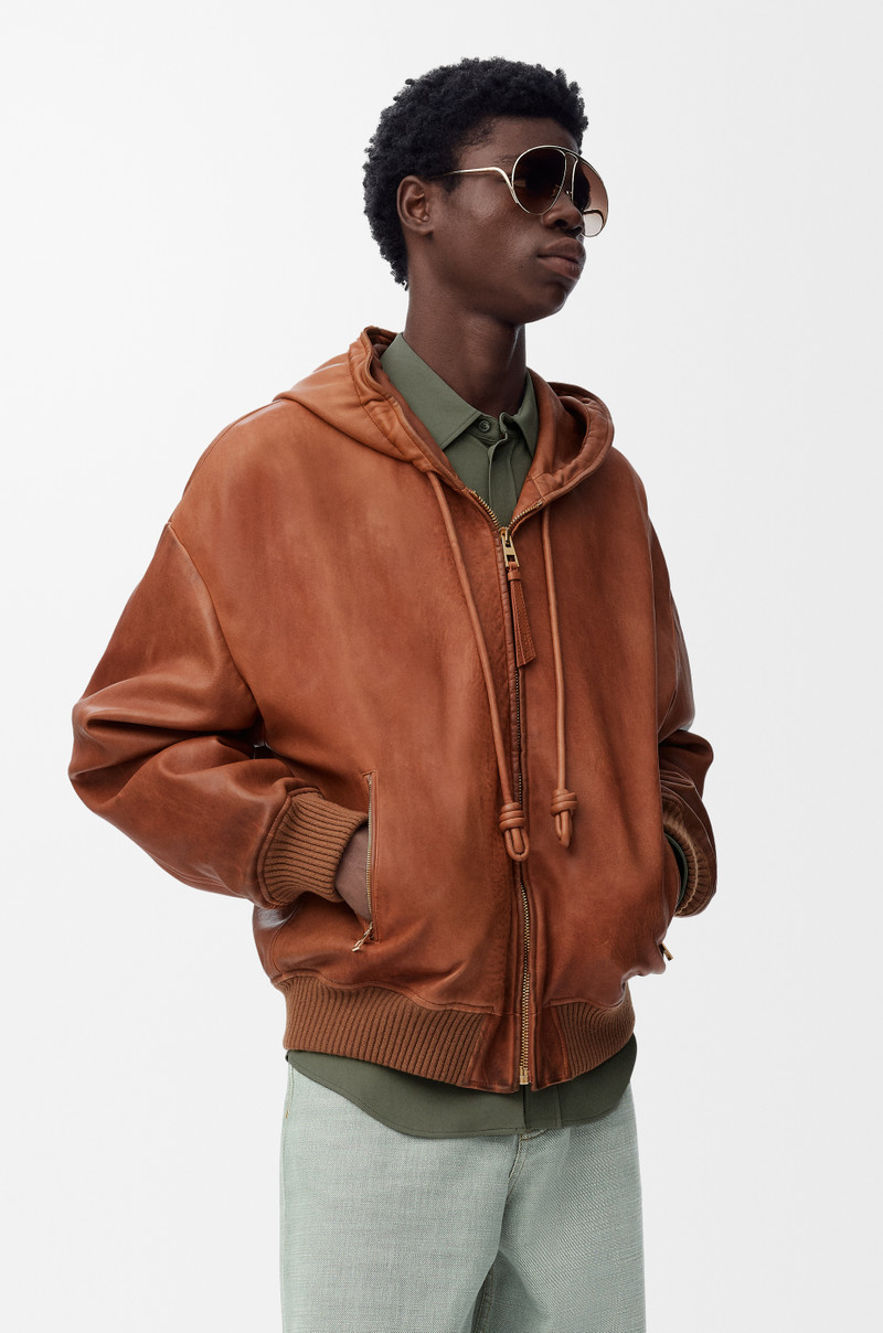 Hooded jacket in nappa lambskin 3