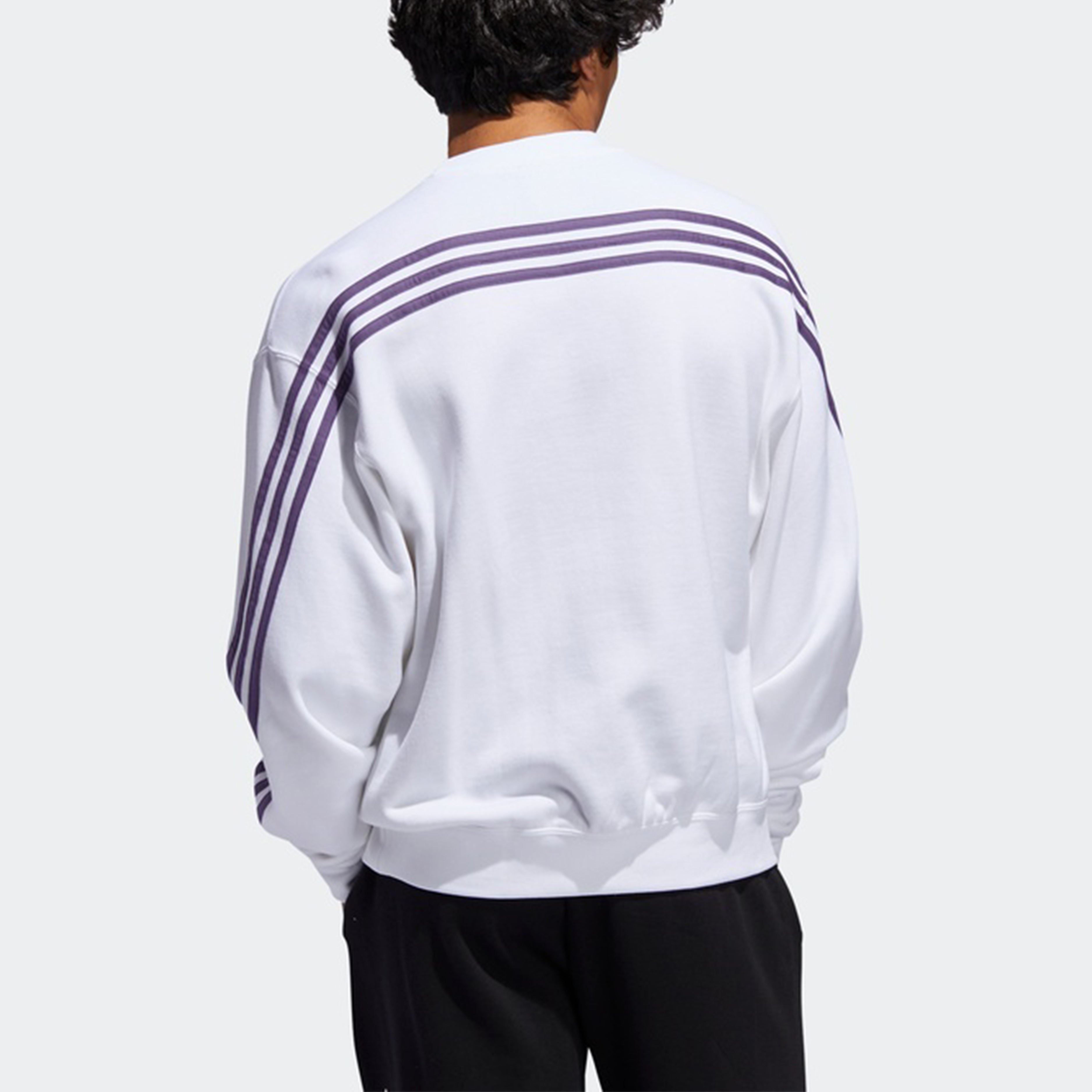 adidas originals Side Stripe Loose Pullover White FM1519 - 5