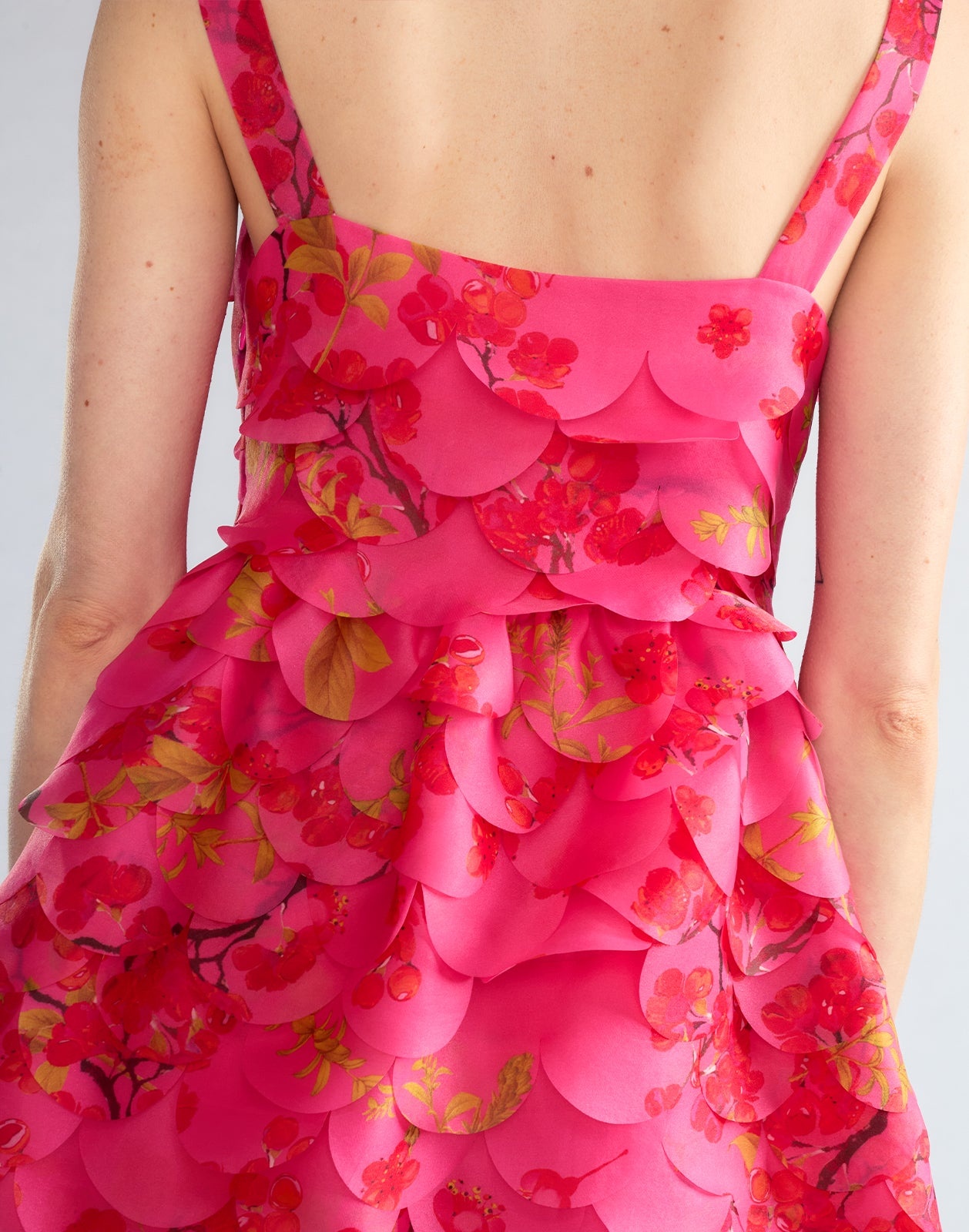 Scalloped Petal Midi Dress - 6
