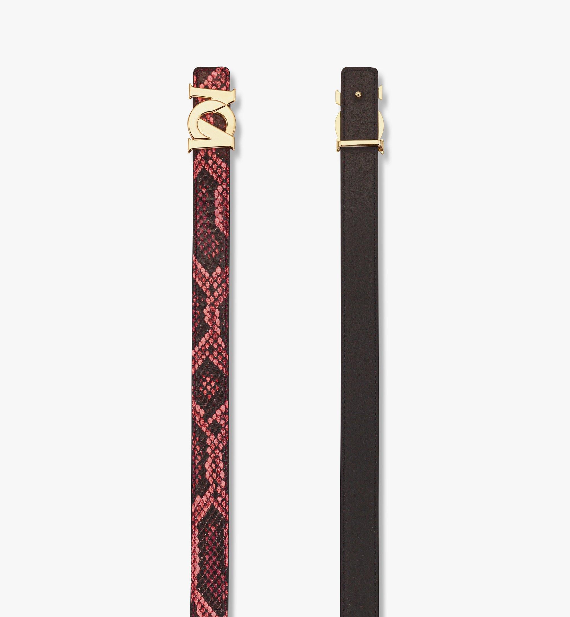 M-Art 1” Belt in Python Print Leather - 2