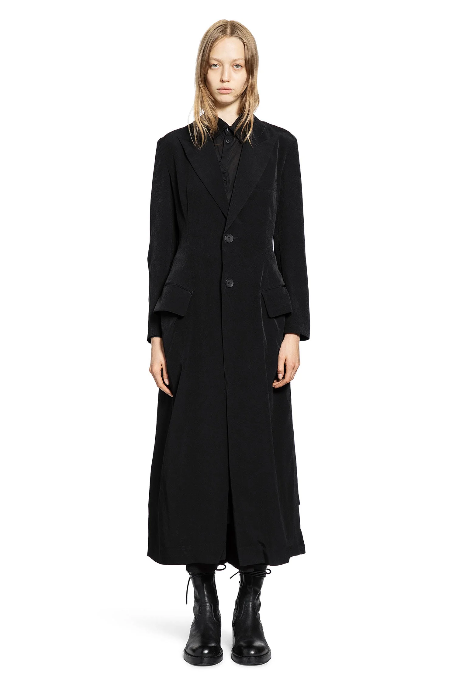 Yohji Yamamoto Woman Black Coats - 1