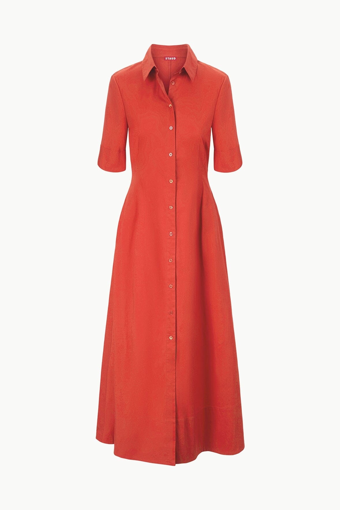 STAUD JOAN MAXI DRESS RUST - 1