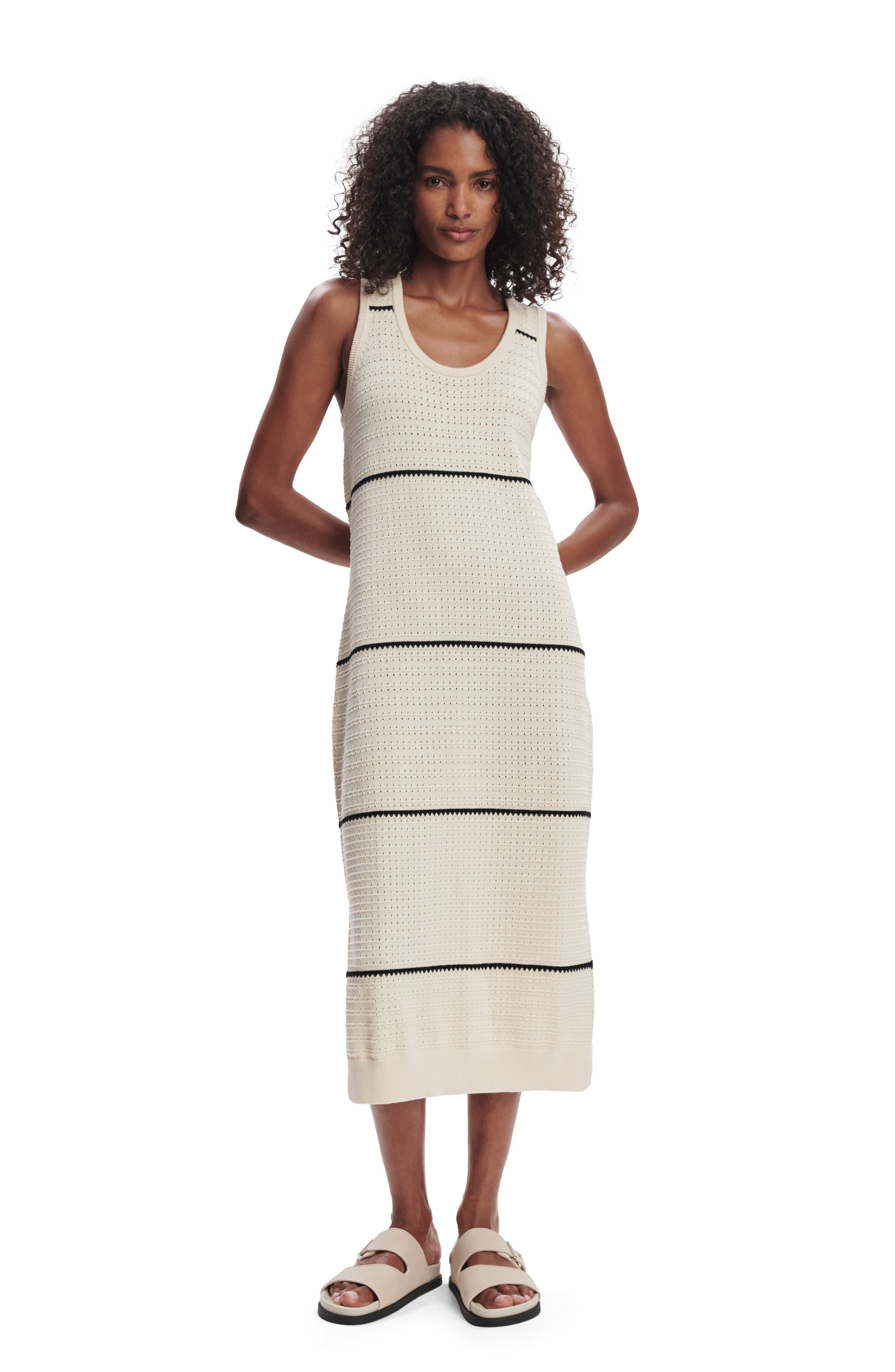 Varley Scott Stripe Sleeveless Sweater Dress in Birch at Nordstrom - 7