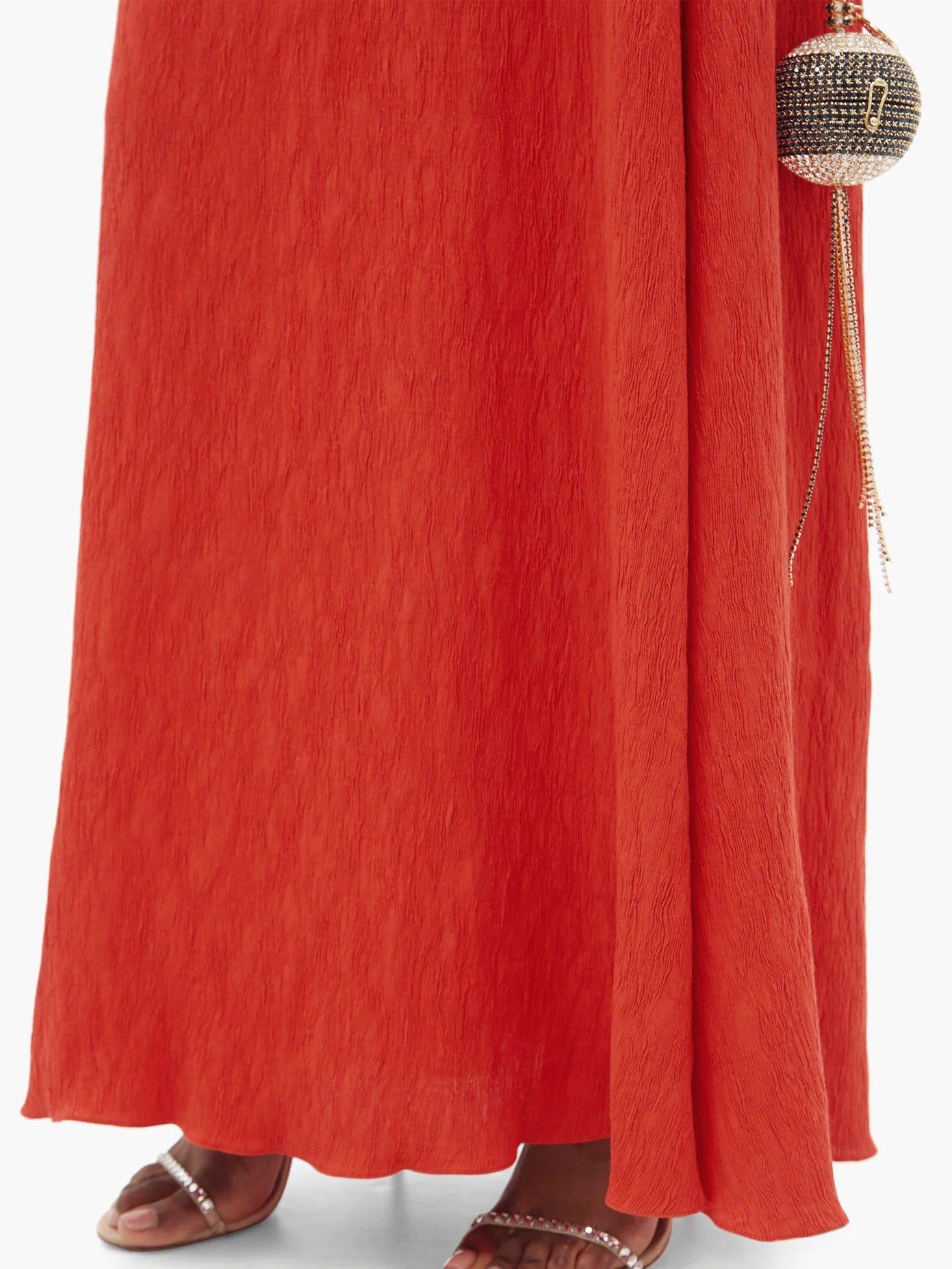 Lava Shimmering Blush one-shoulder cloqué dress - 4