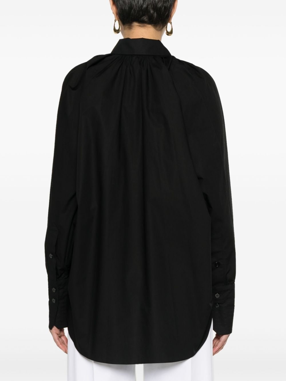 batwing-sleeve poplin shirt - 4