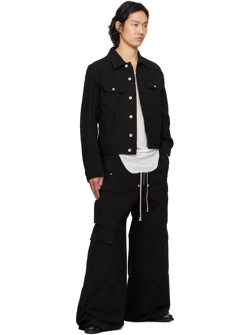 Rick Owens DRKSHDW Black Hollywood Double Cargo Jumbo Belas Pants outlook