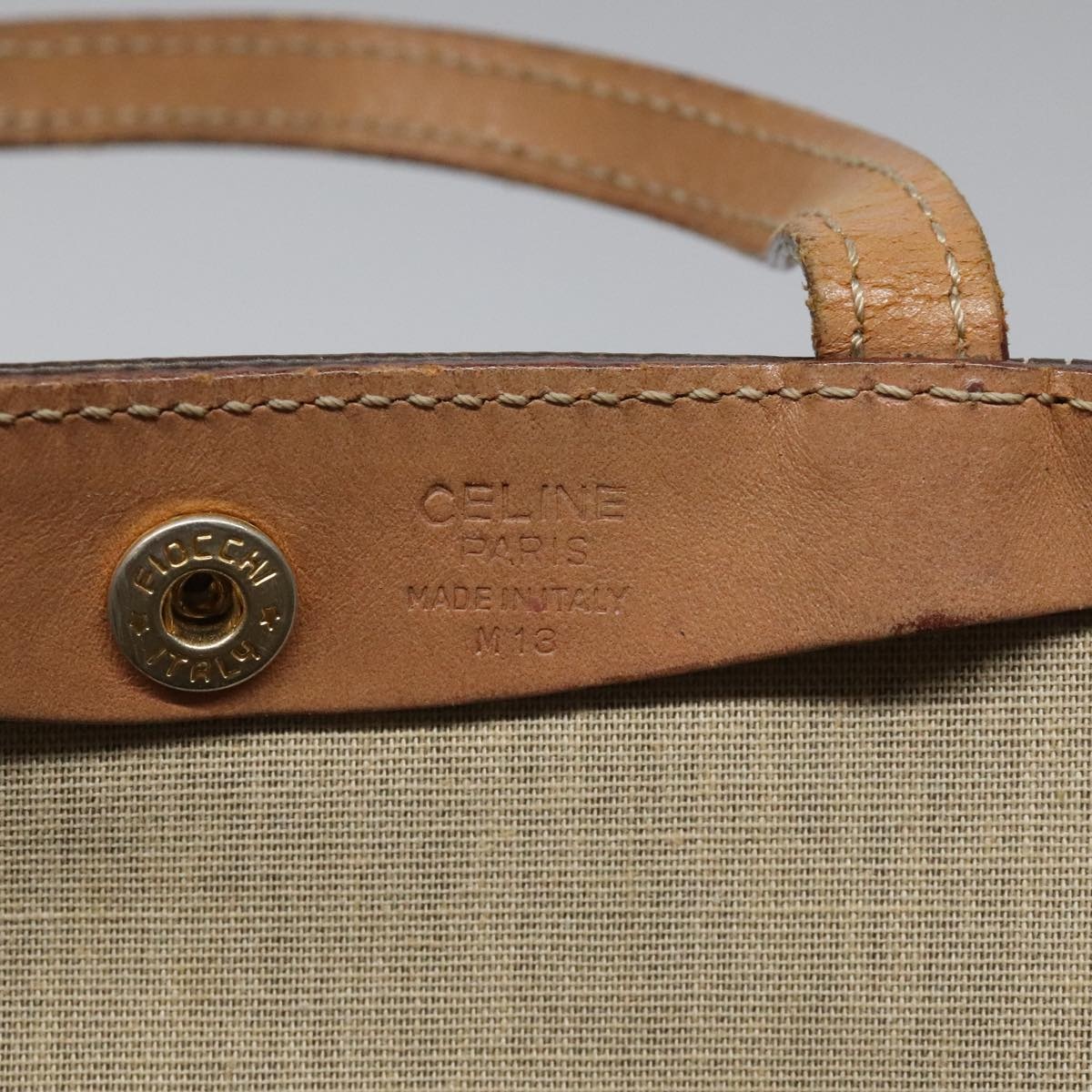 CELINE Macadam Canvas Hand Bag Pvc Brown - 12
