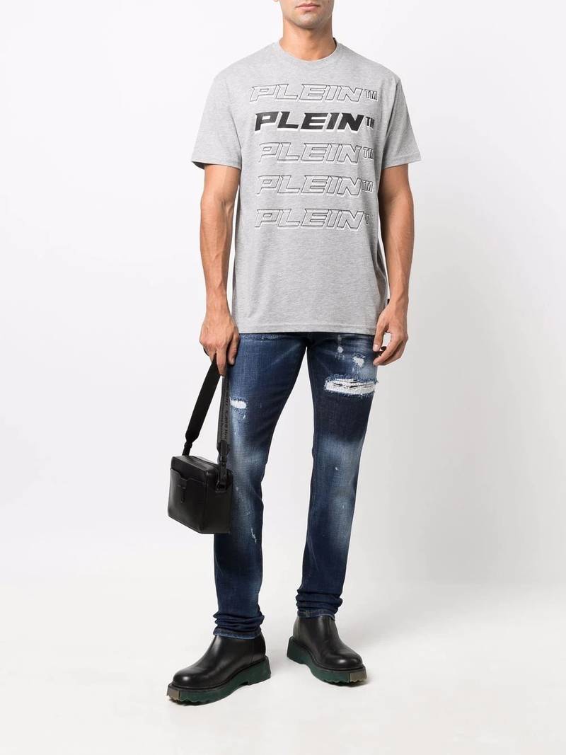 PHILIPP PLEIN Plein repeat logo T-shirt outlook