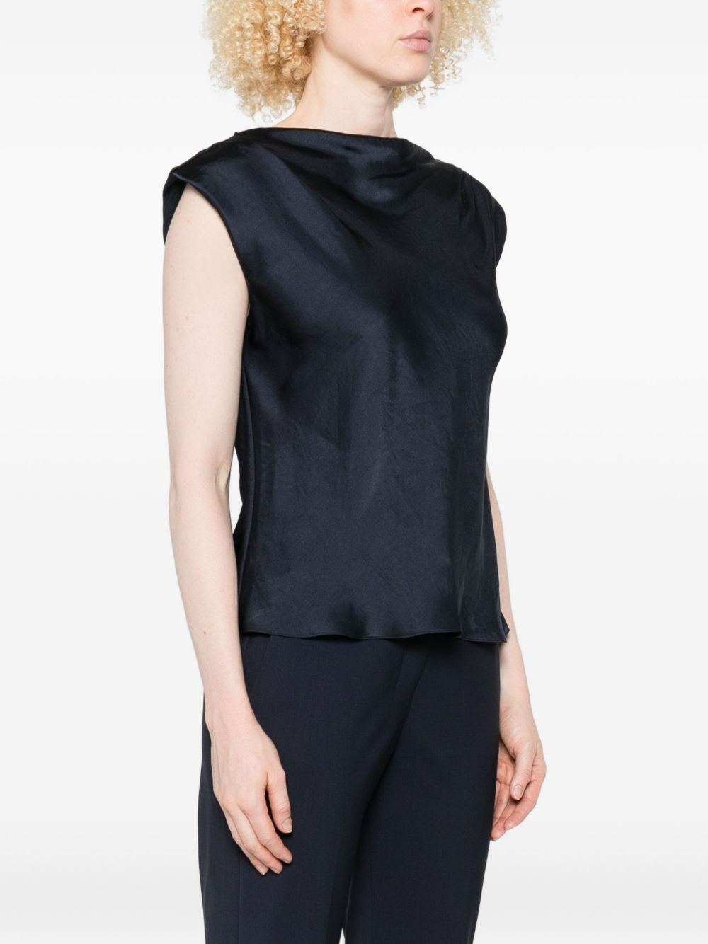 cowl-neck sleeveless top - 3