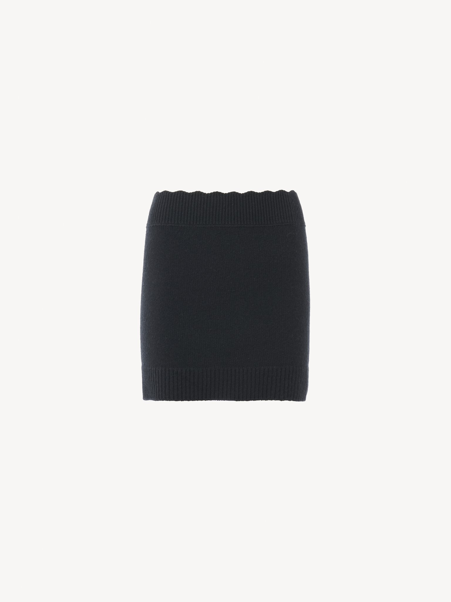 FITTED MINI SKIRT IN A WOOL & CASHMERE KNIT - 2