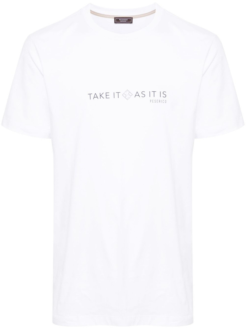 text-print cotton T-shirt 1
