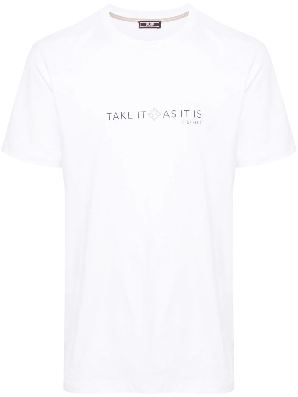 text-print cotton T-shirt - 1