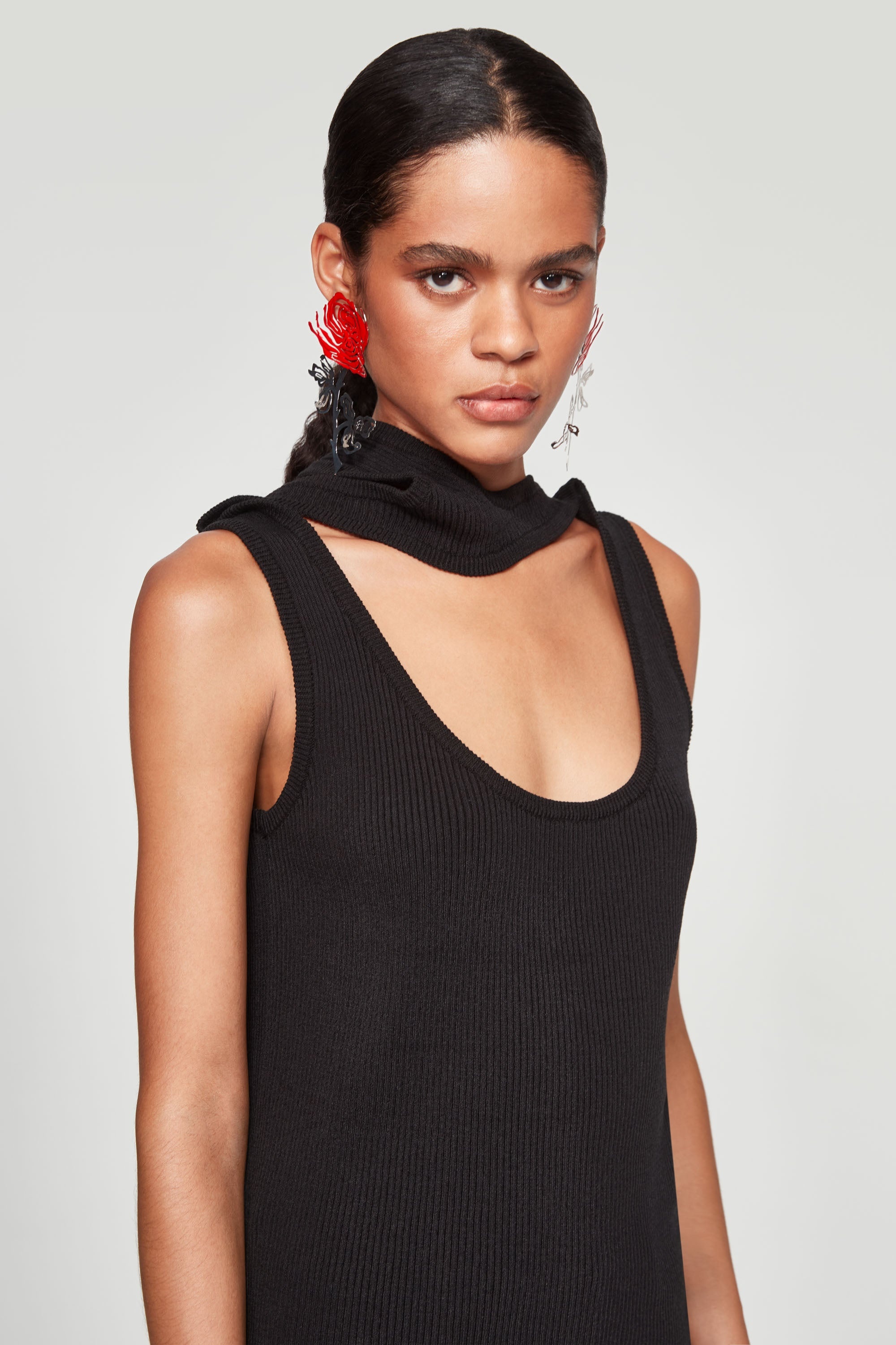 Classic Triple Collar Knit Tank Top - 4