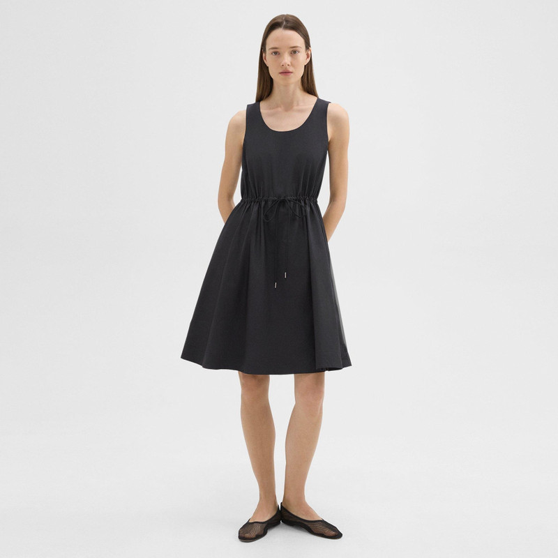 Sleeveless Drawstring Dress in Cotton-Blend 2