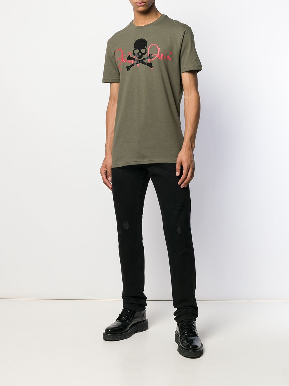 Signature embellished skull T-shirt - 2