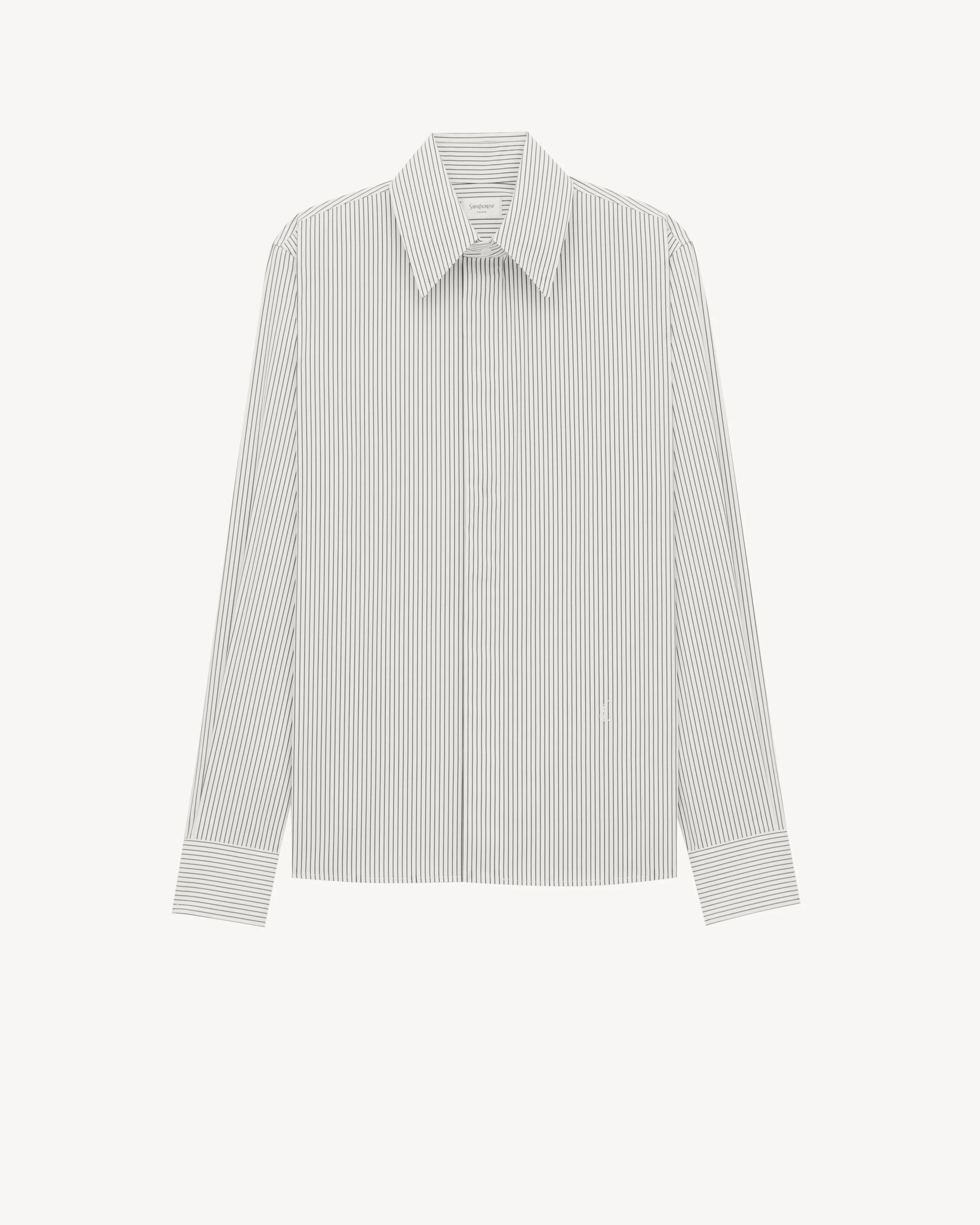 CASSANDRE SHIRT IN TENNIS-STRIPE COTTON POPLIN - 1