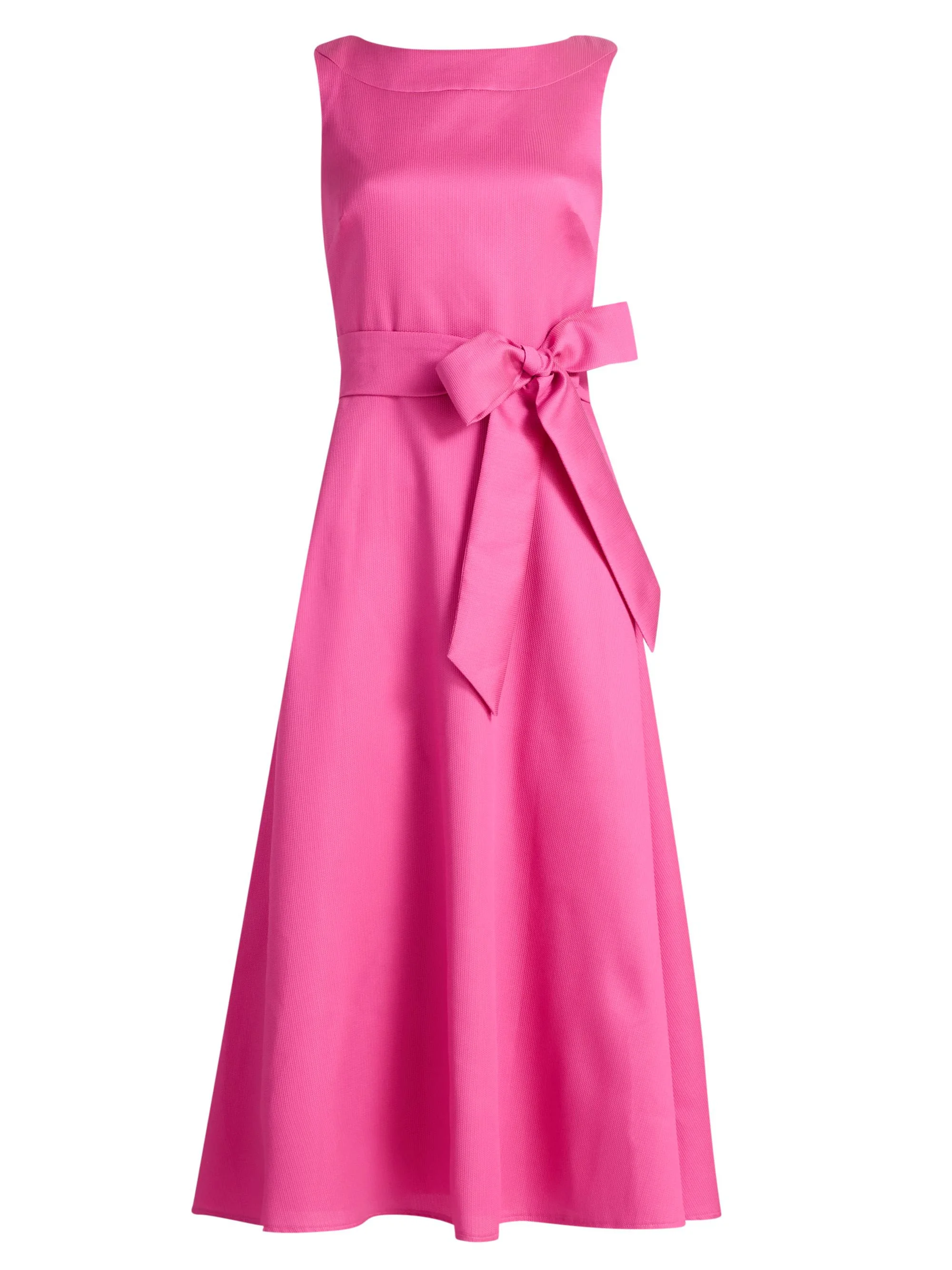 Women's Textured Gazar Midi-Dress - Magenta - 1