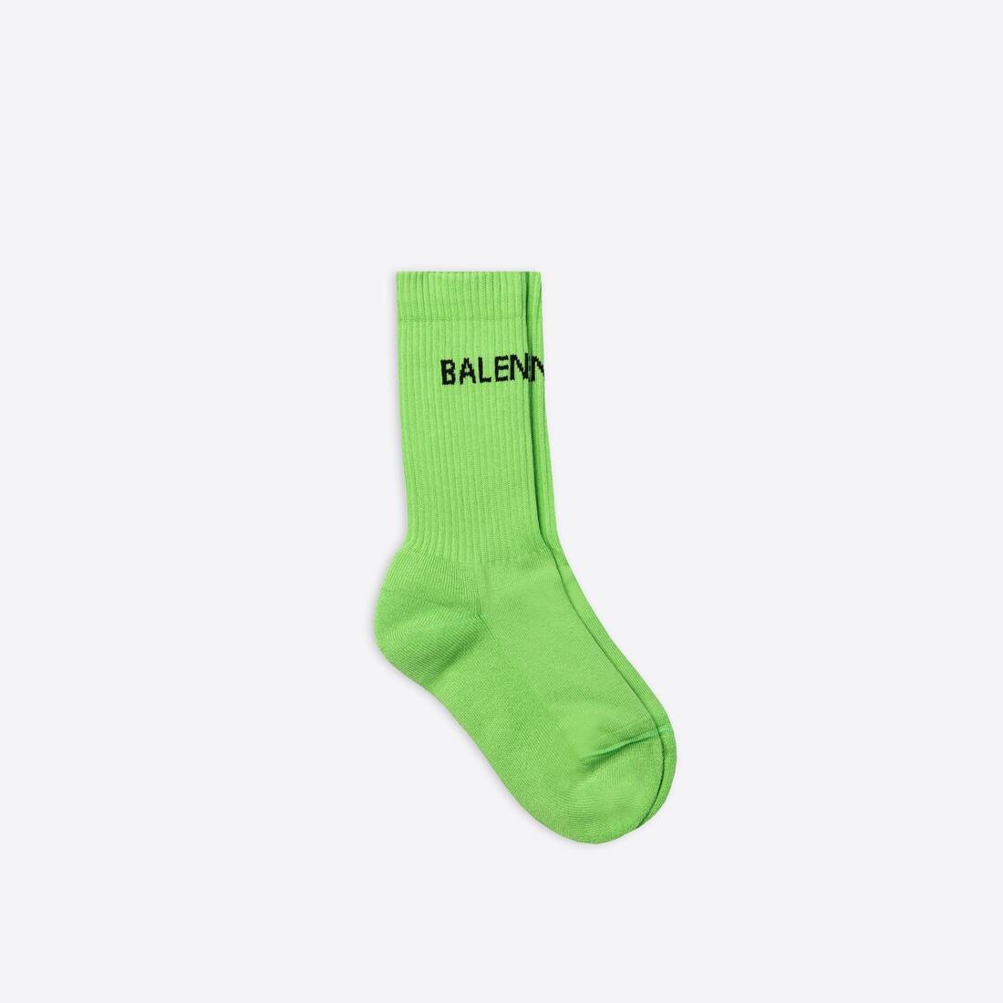 Women's Balenciaga Socks in Acid Green/black - 1