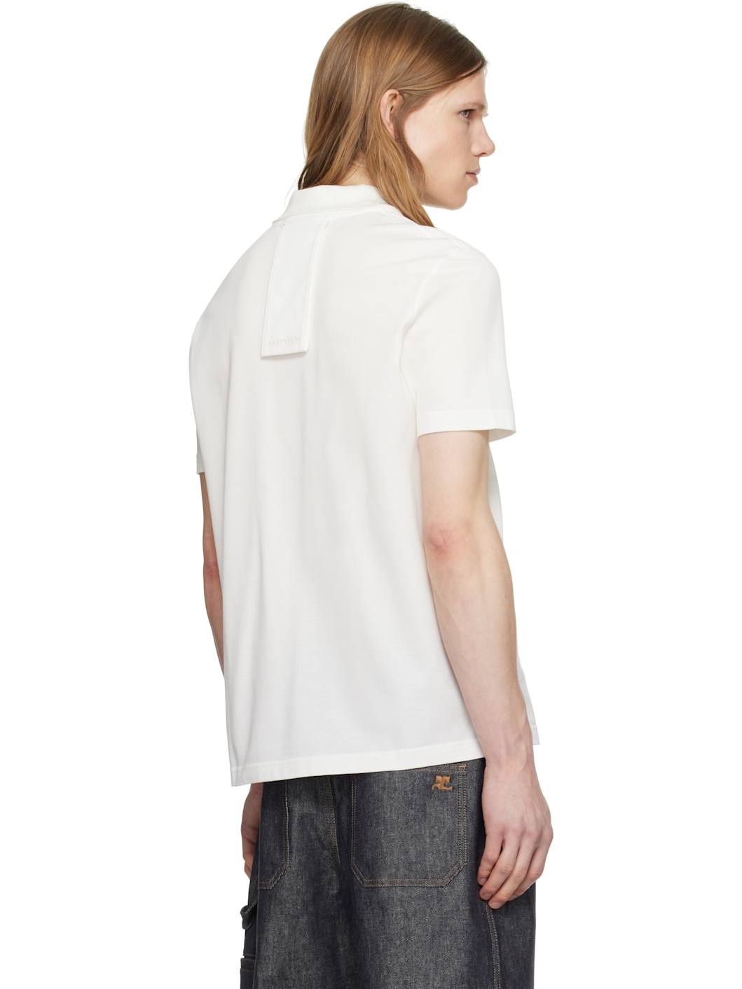 White 'AC' Piqué Polo - 3
