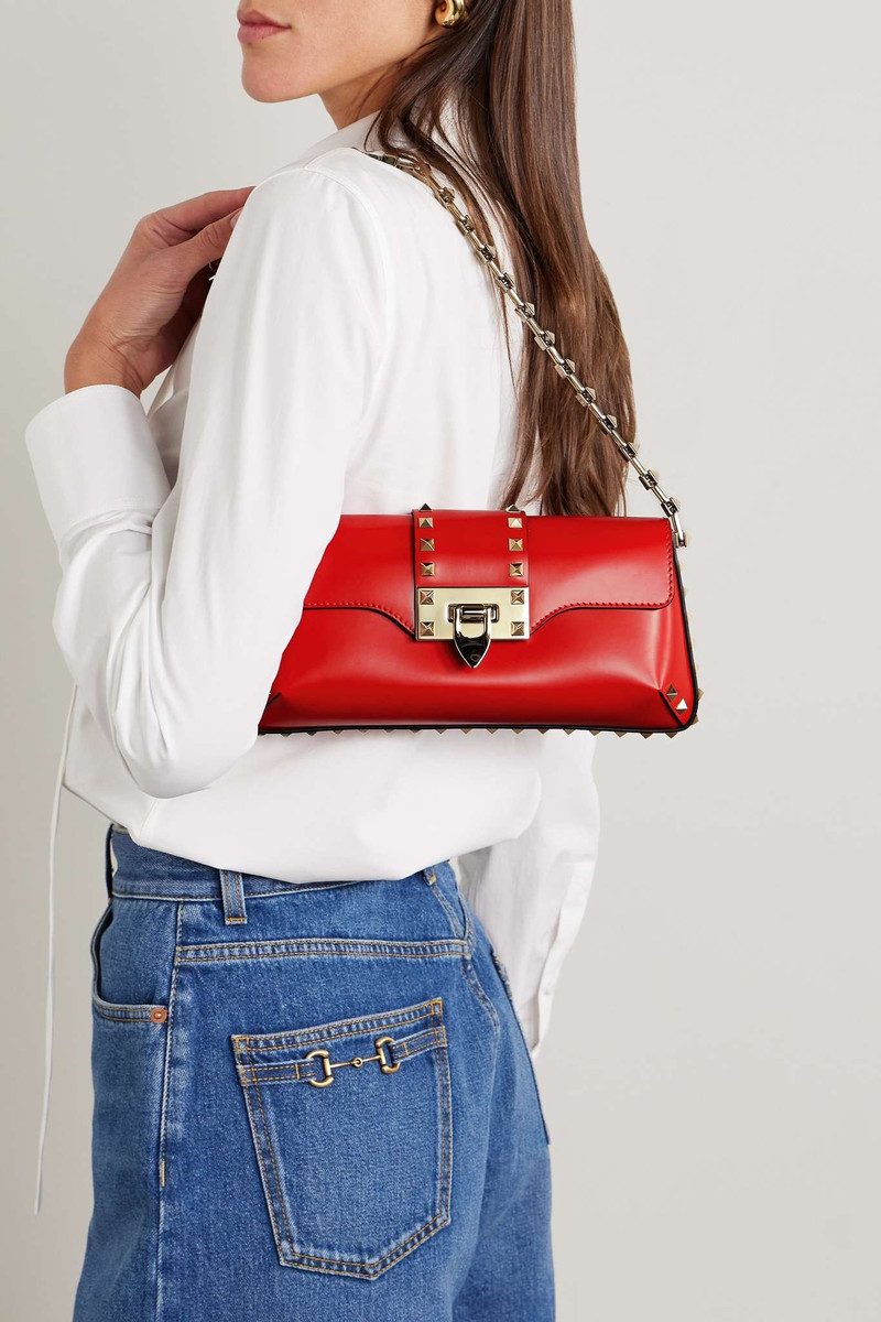 Rockstud leather shoulder bag 6