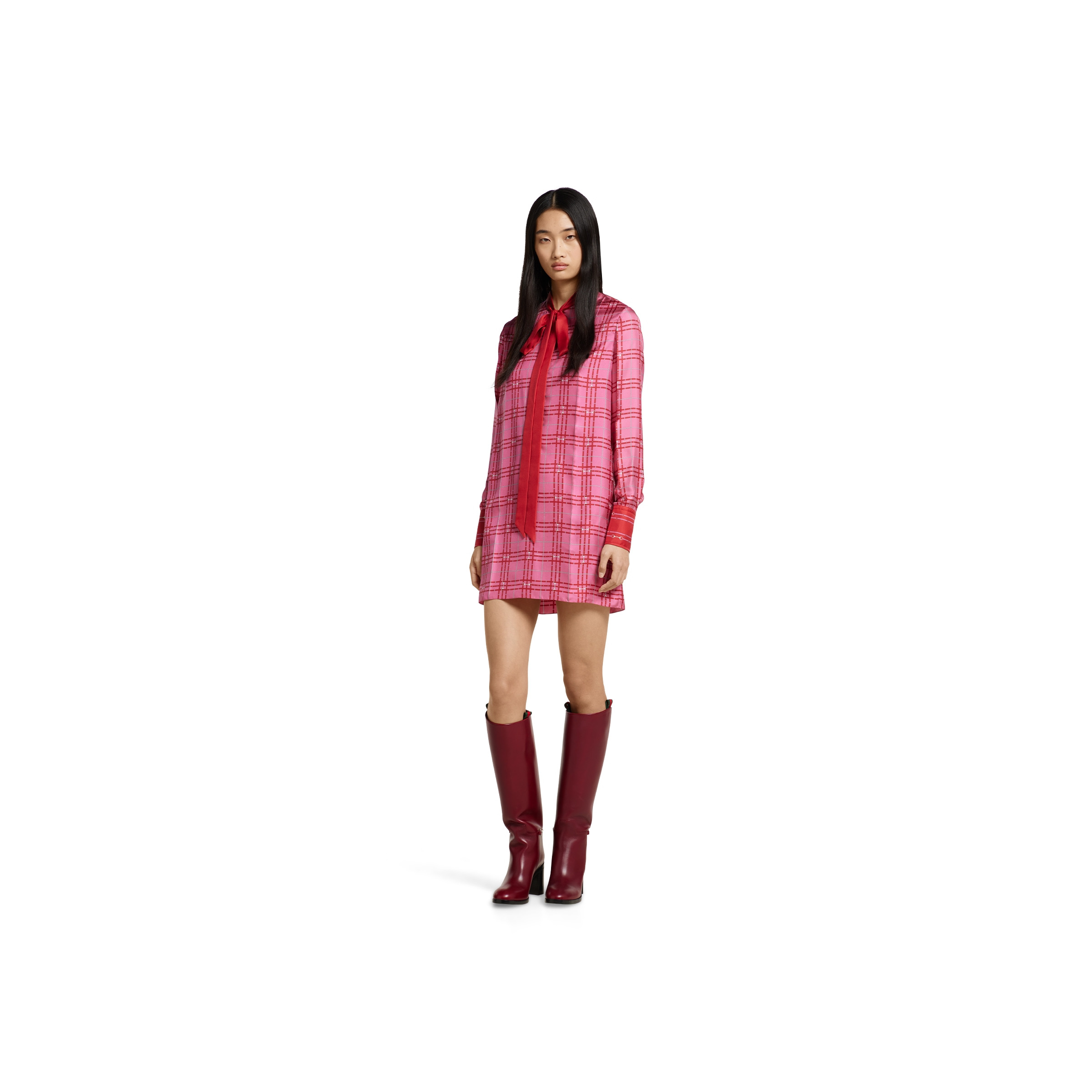Printed silk twill dress - 2