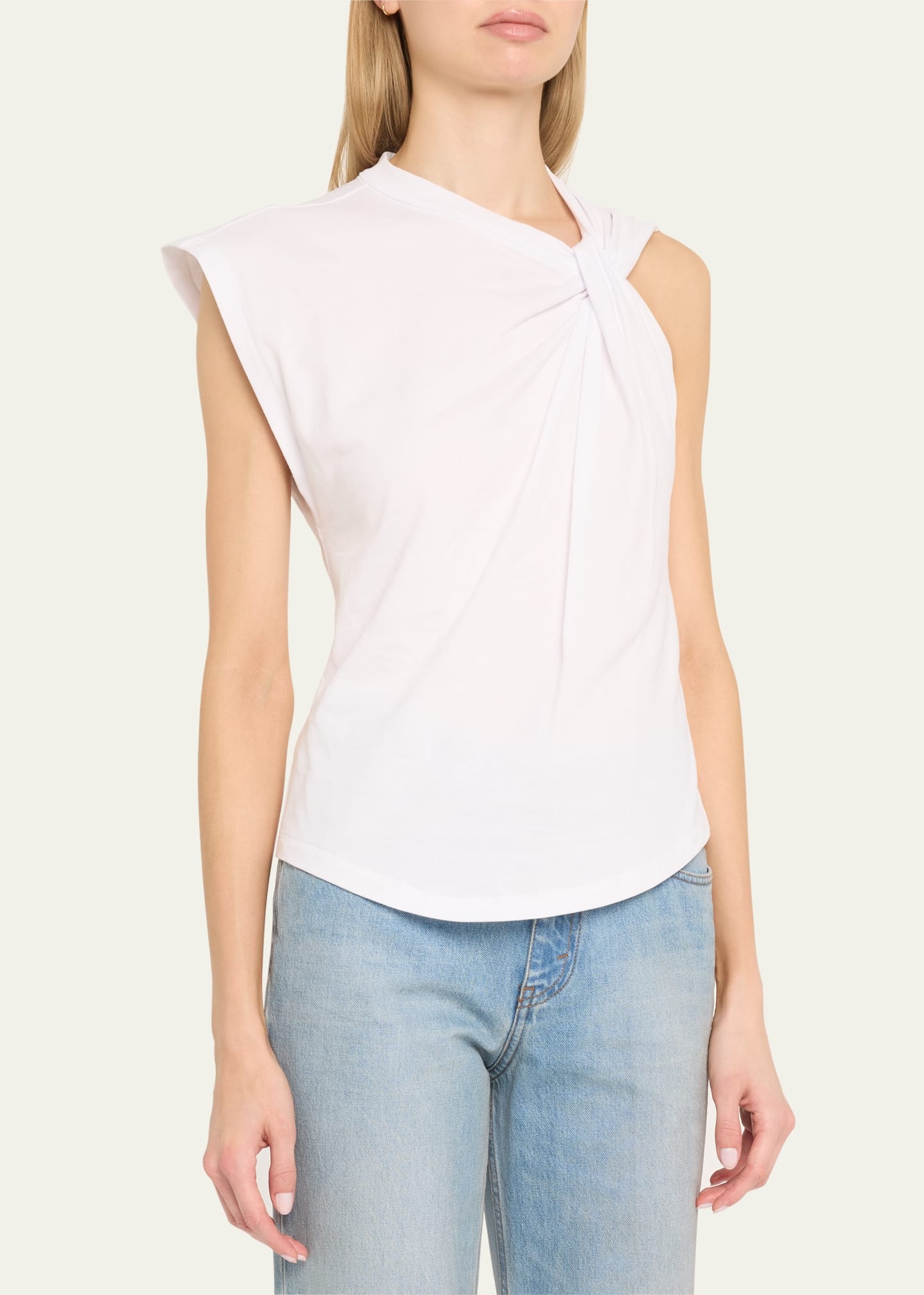 Nayda Twisted Cap-Sleeve T-Shirt - 4