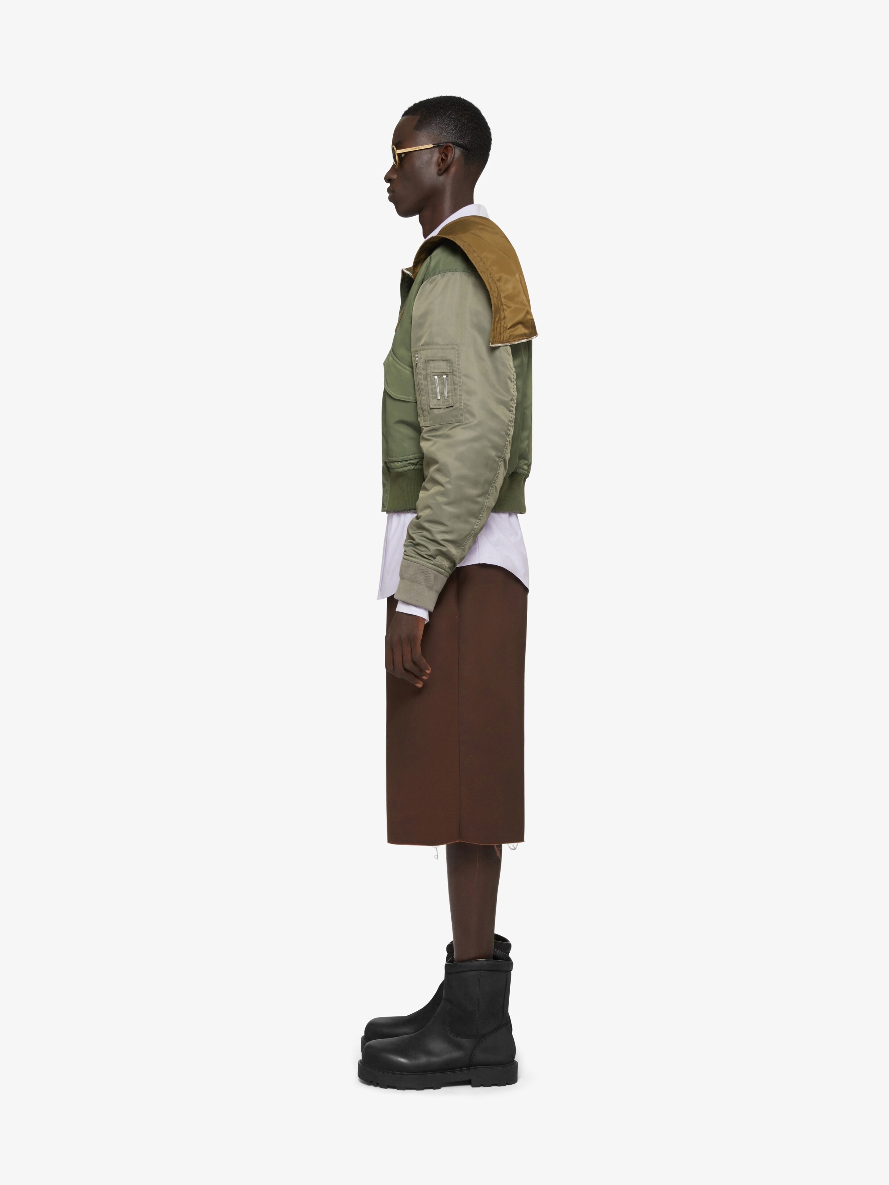EXTRA WIDE CHINO BERMUDA SHORTS IN CANVAS - 3