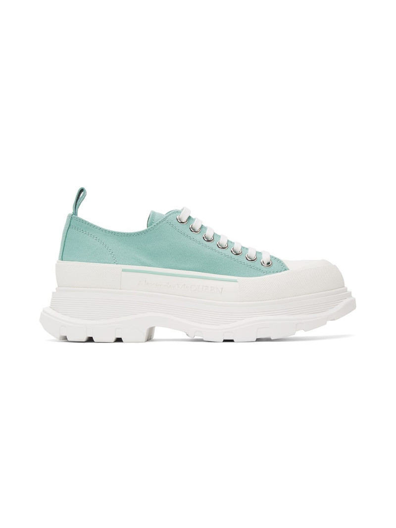SSENSE Exclusive Green Tread Slick Low Sneakers - 1
