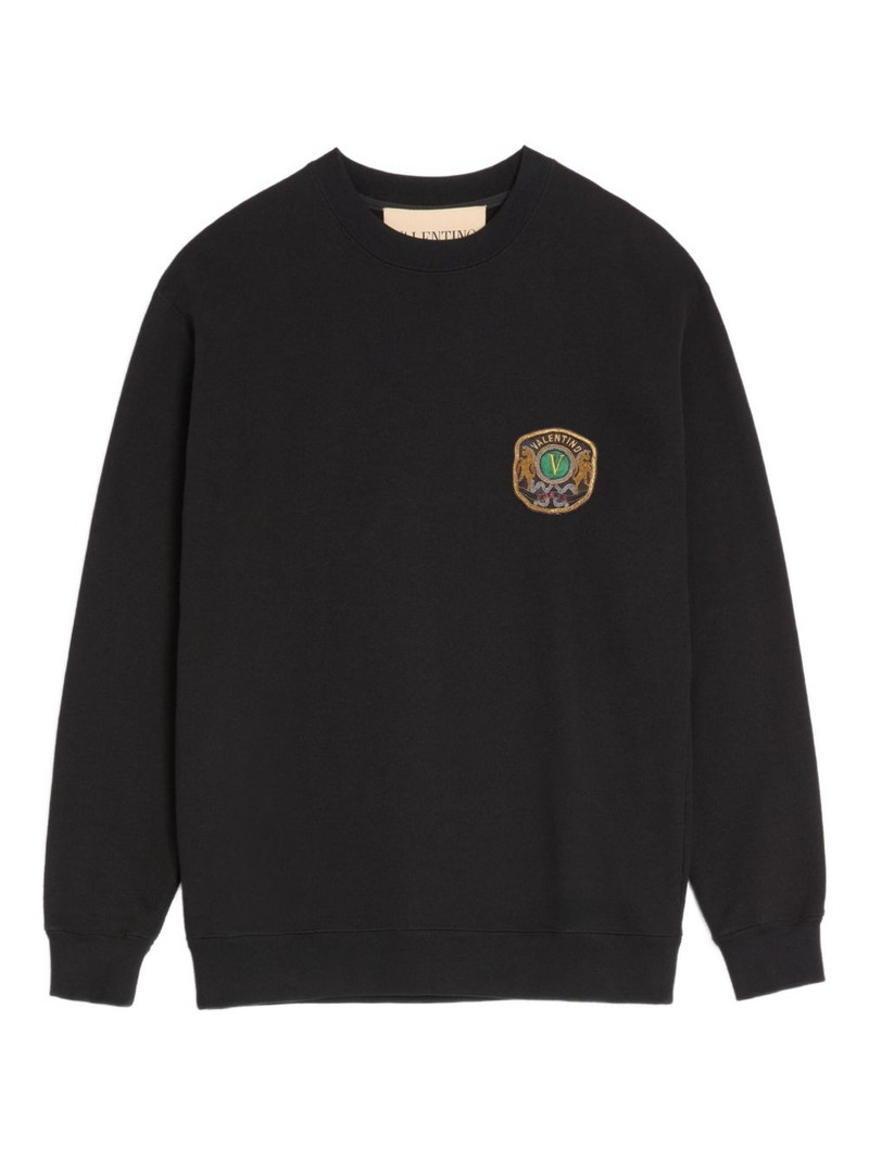 embroidered crew-neck sweatshirt 1