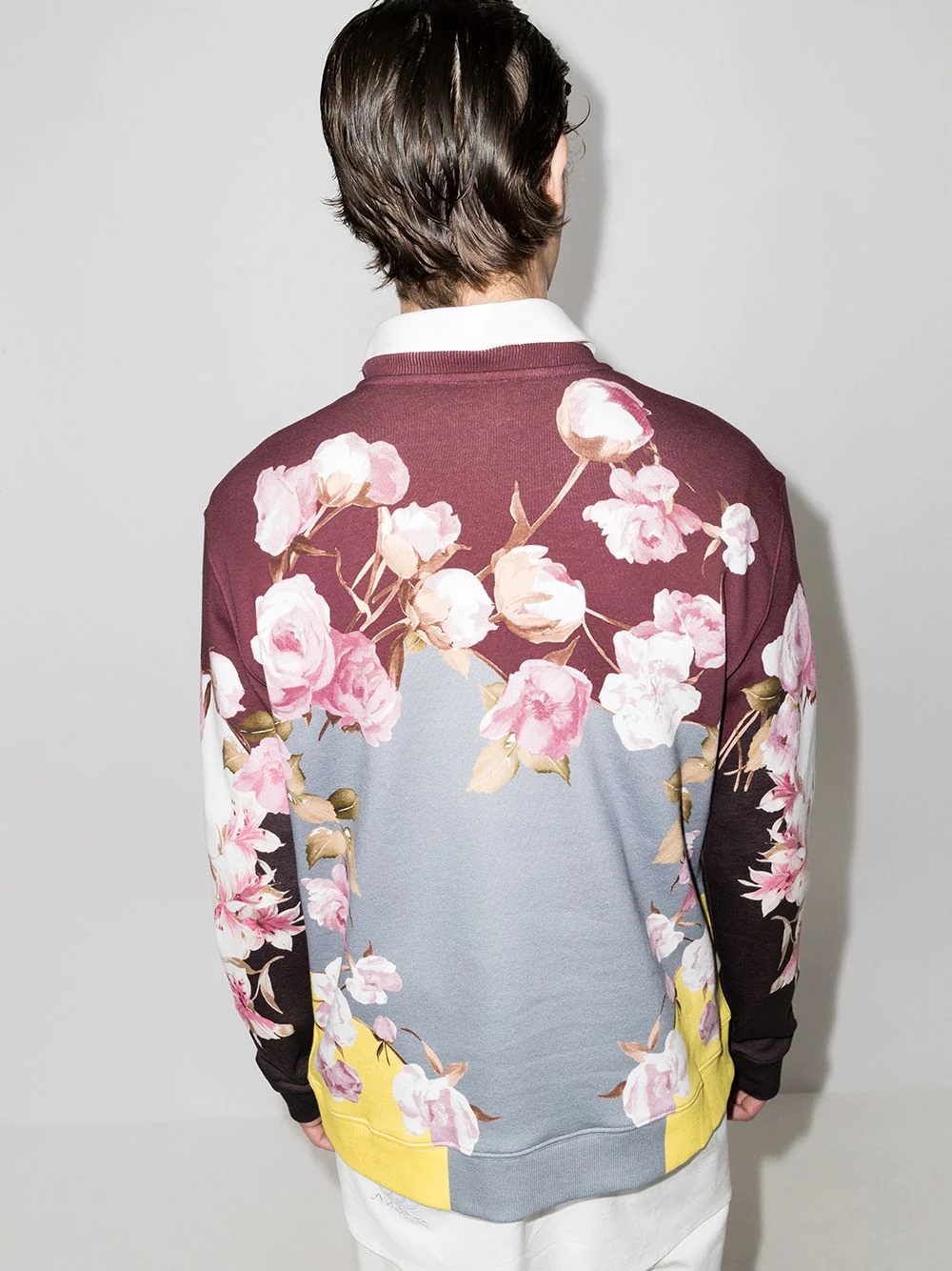 colour-block floral sweatshirt - 3