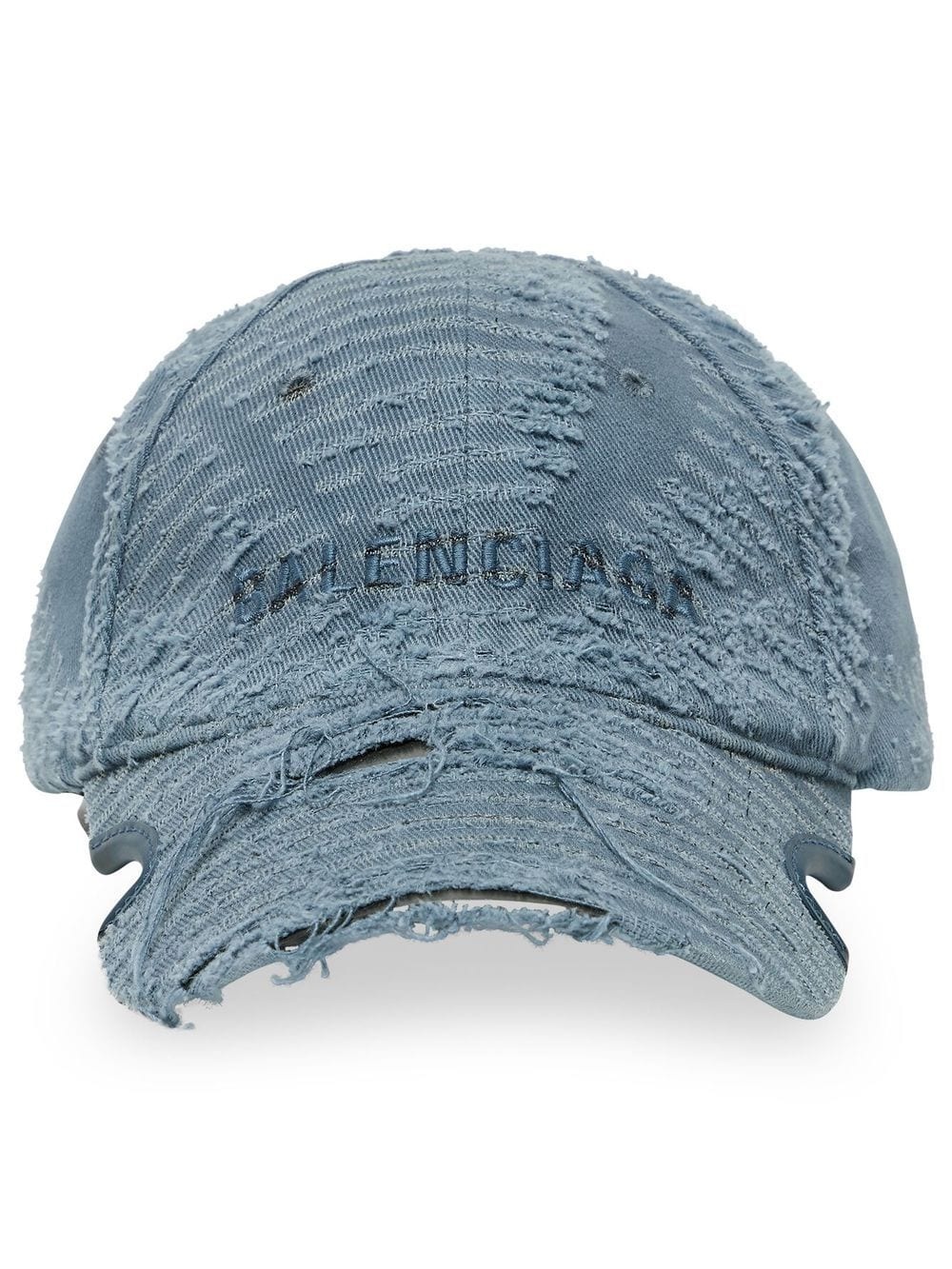 embroidered-logo distressed cap - 1