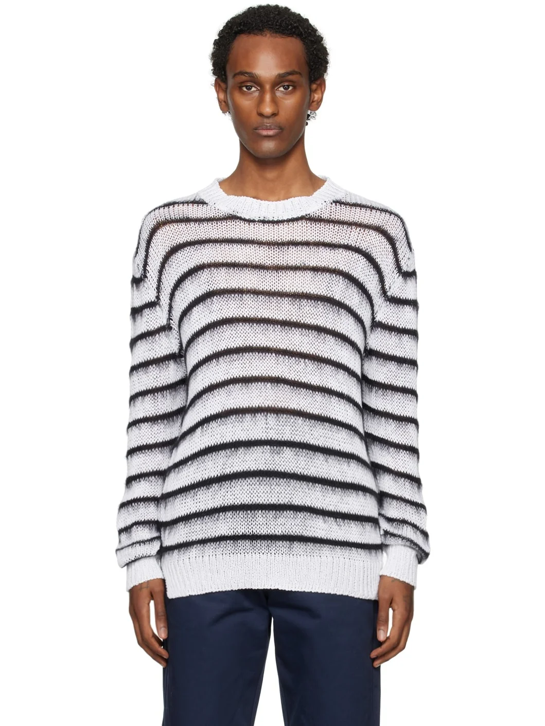 White Stripe Sweater - 1