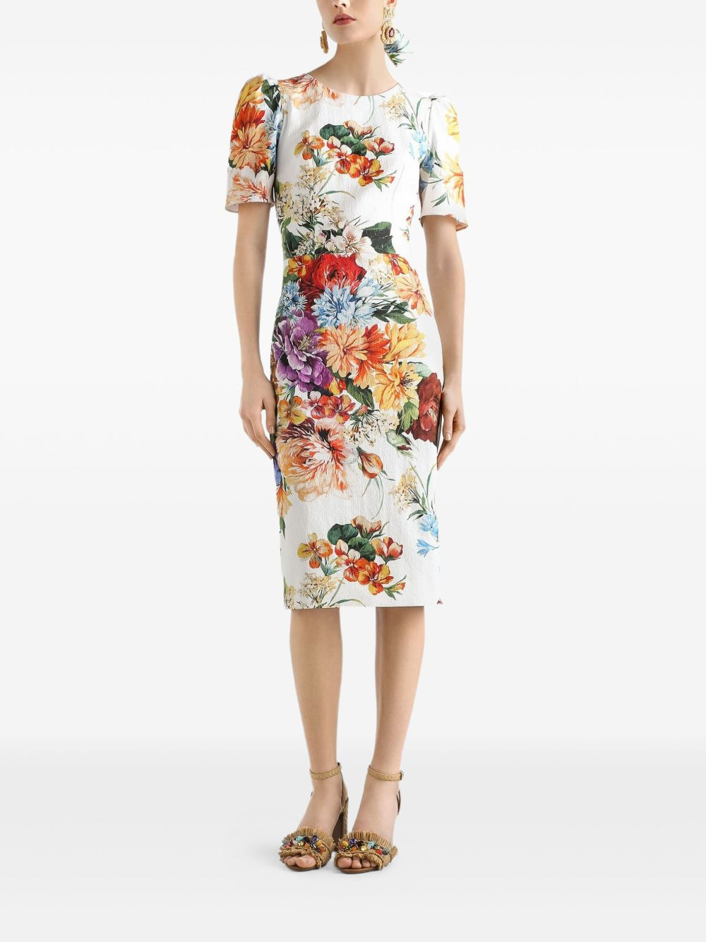 floral-print midi dress - 2