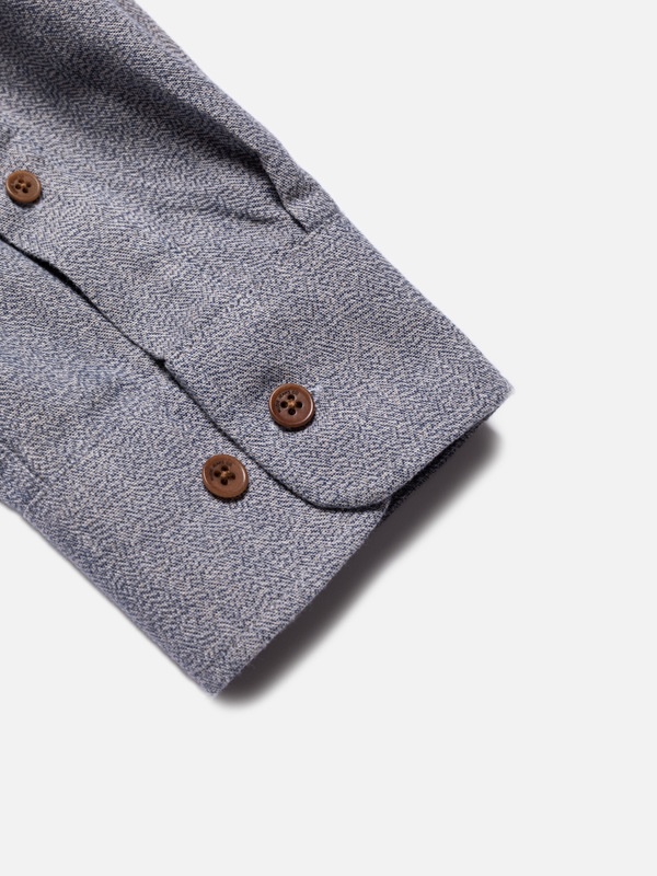 John Button Down Shirt Bluemelange - 5