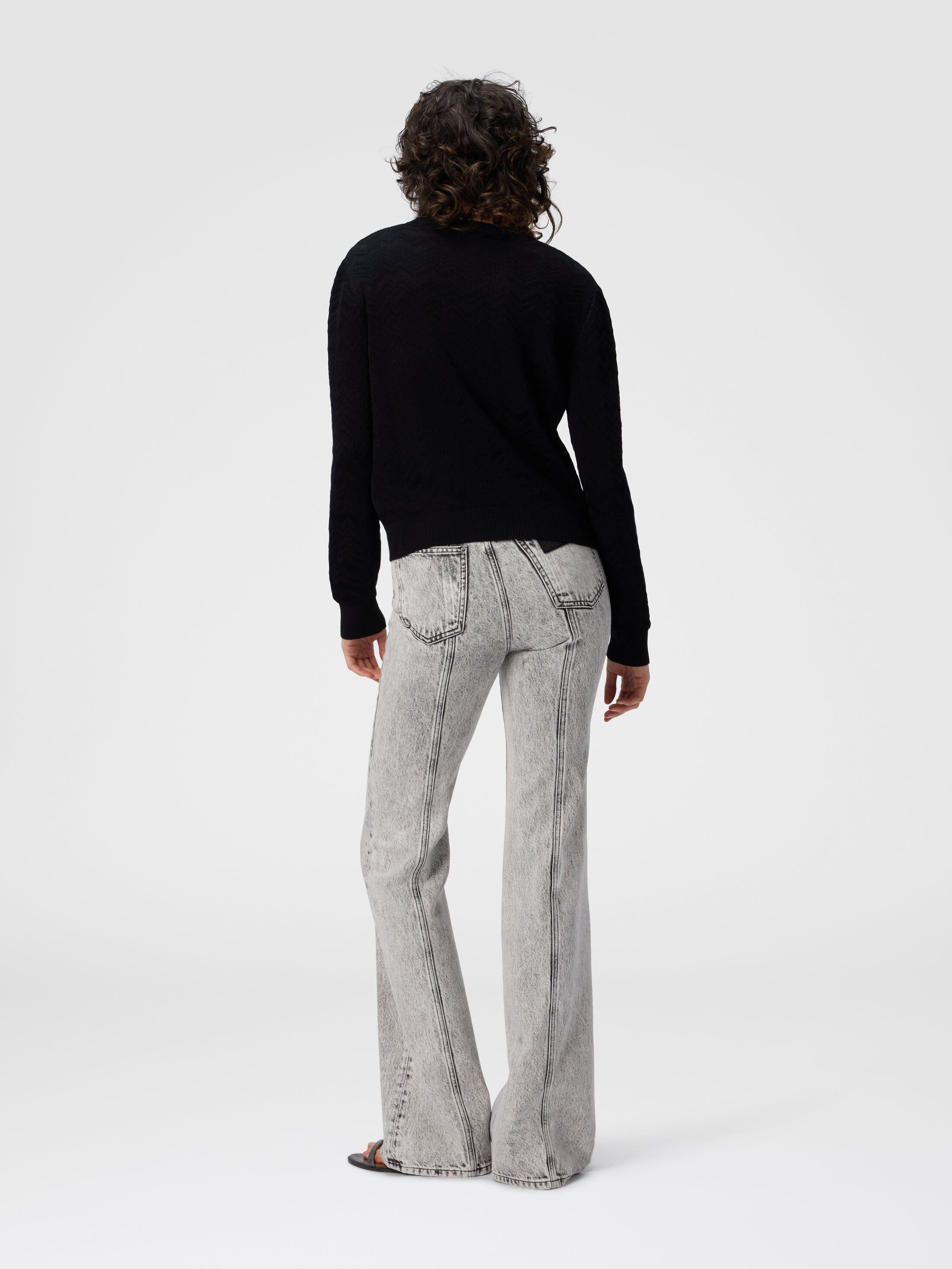Missoni Crew Neck Sweater With Chevron Pattern in Black at Nordstrom - 2