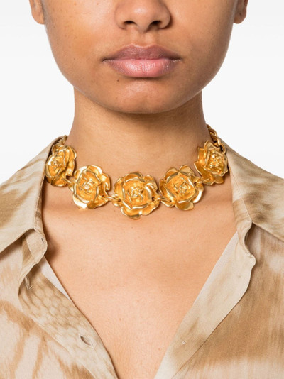 Blumarine rose-charm choker necklace outlook